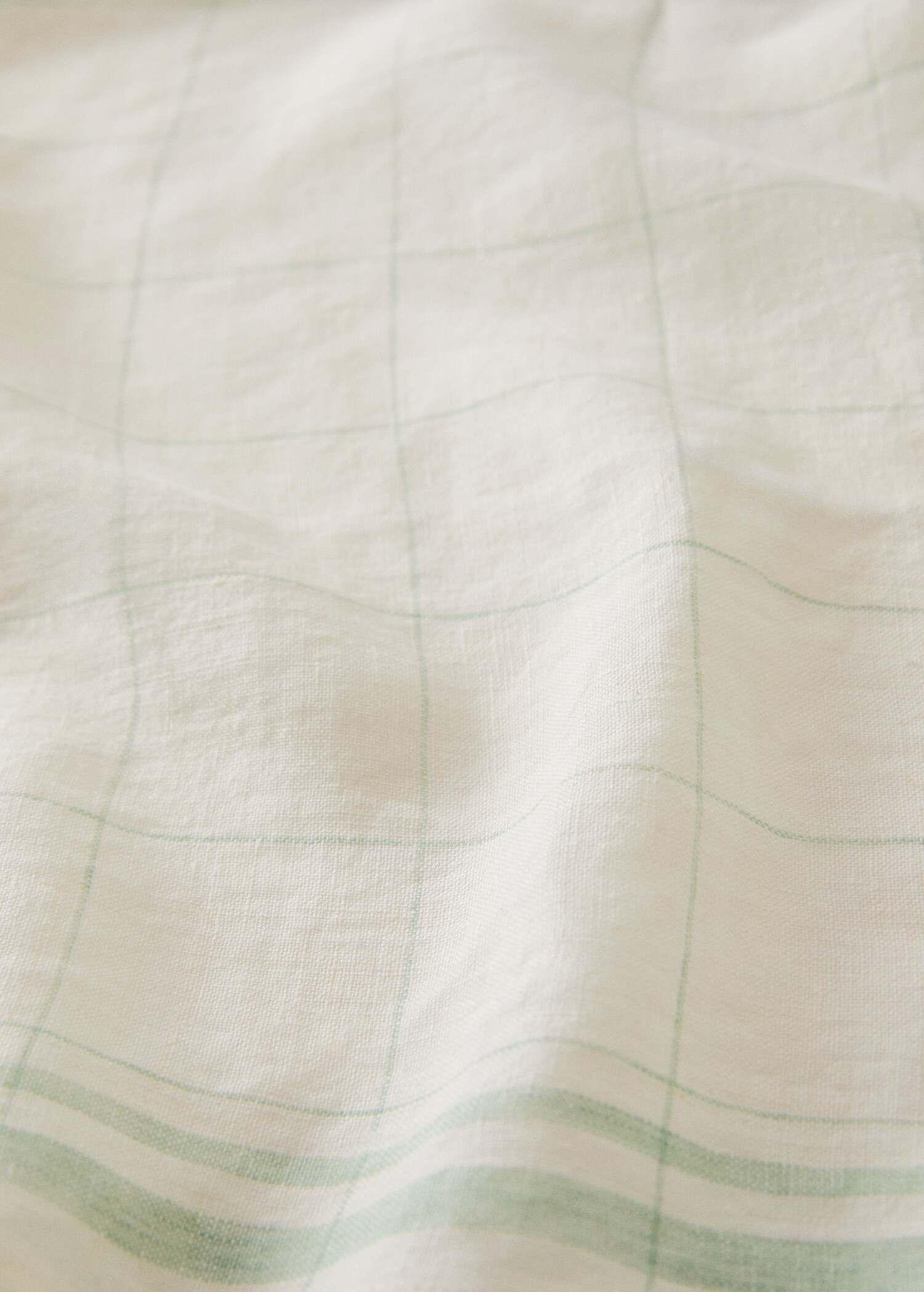 Πετσέτα κουζίνας 100% λινό καρό - Λεπτομέρεια του προϊόντος 1