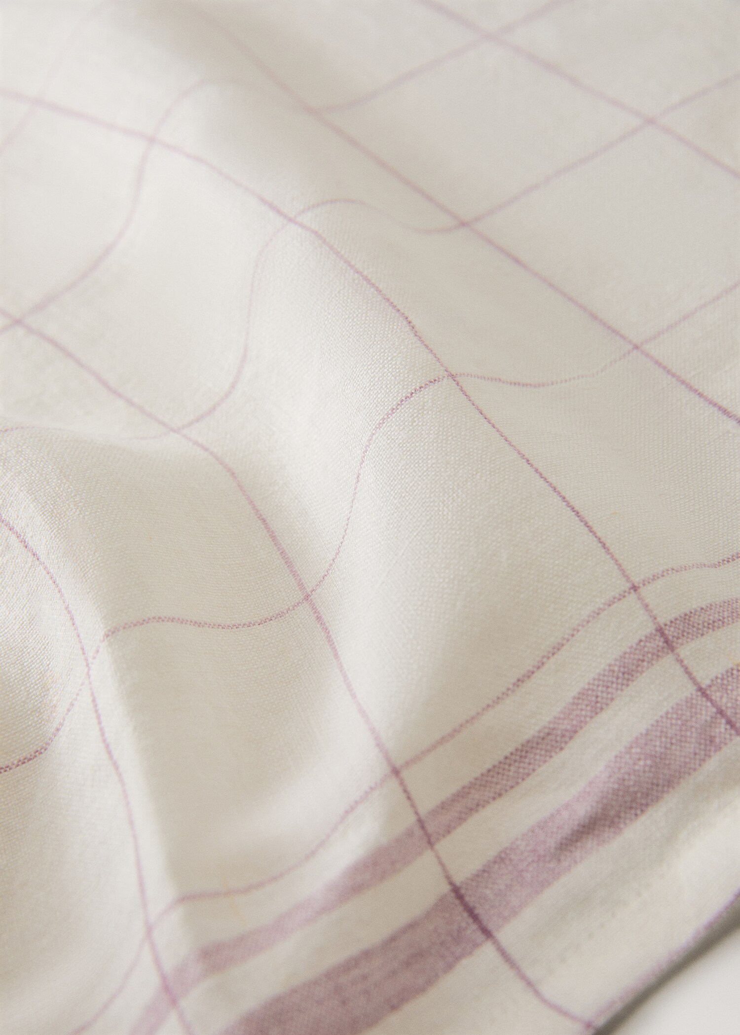 Πετσέτα κουζίνας 100% λινό καρό - Λεπτομέρεια του προϊόντος 1