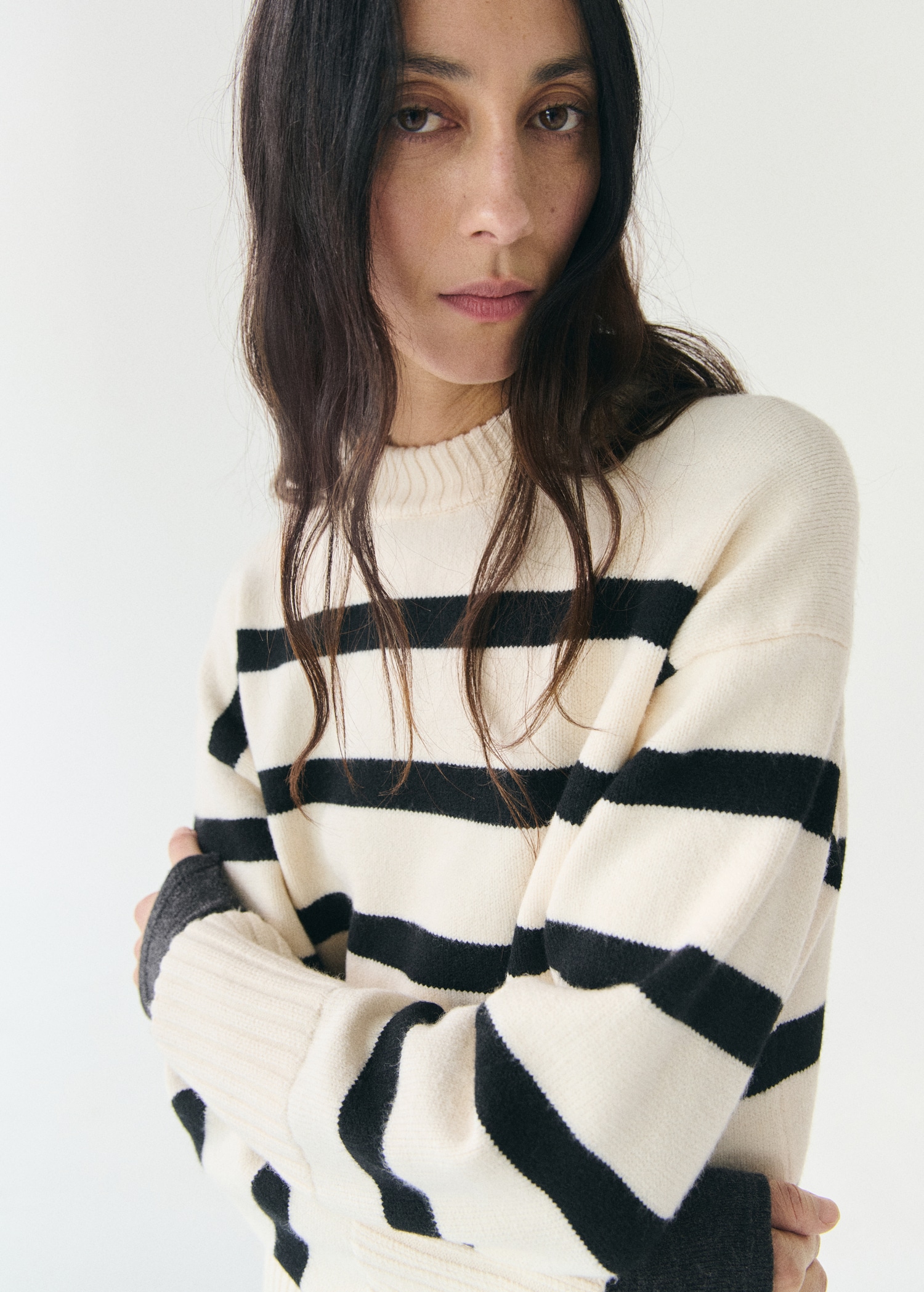 Knit striped sweater - Details of the article 1