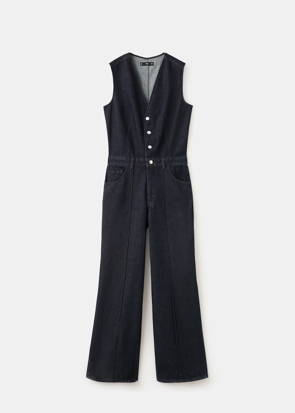 Buttons denim jumpsuit - image 4