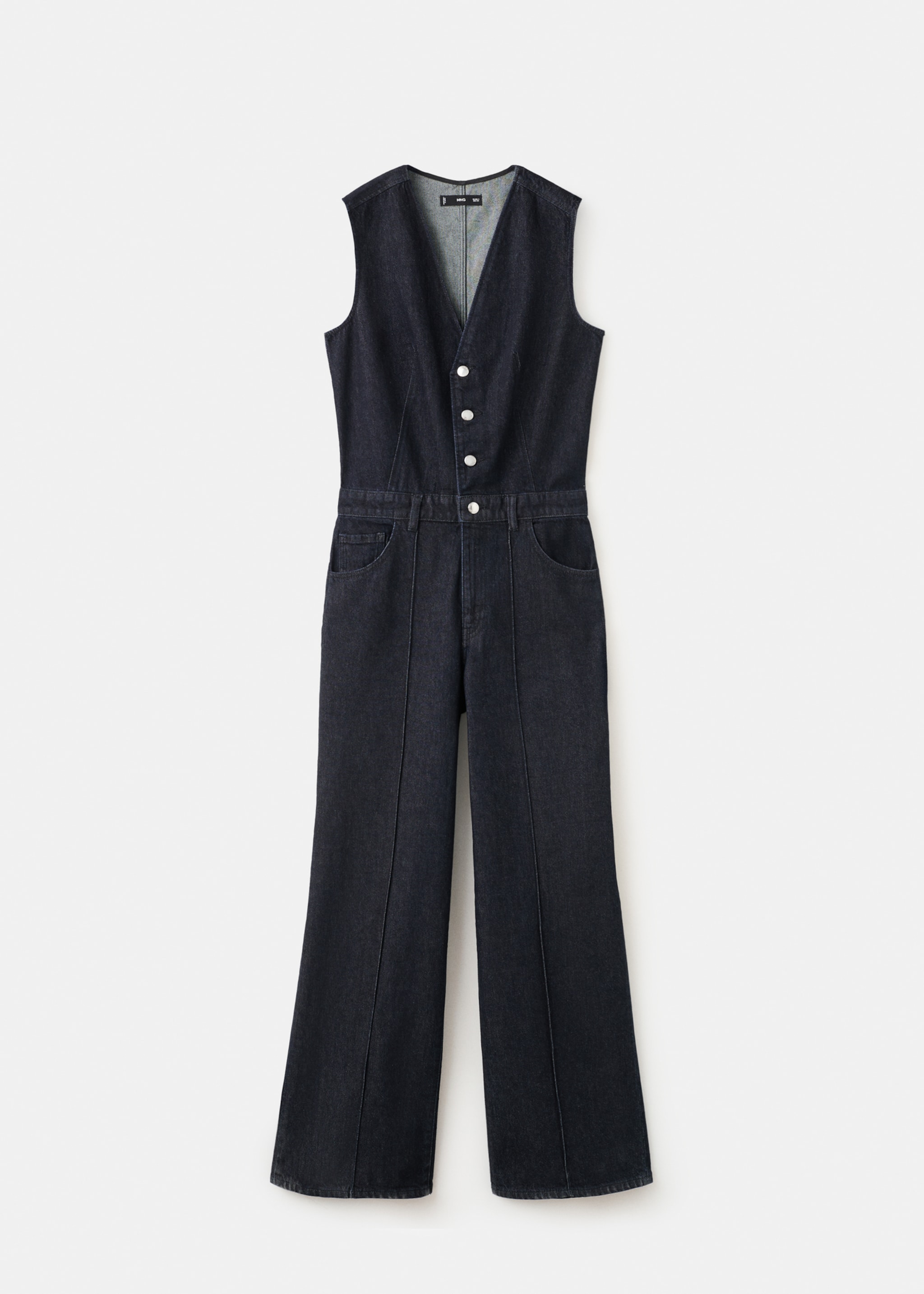 Buttons denim jumpsuit - Article without model, Open Blue. Ref: 27083296-00.