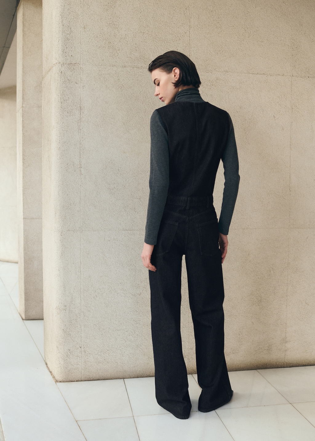 Buttons denim jumpsuit - image 3