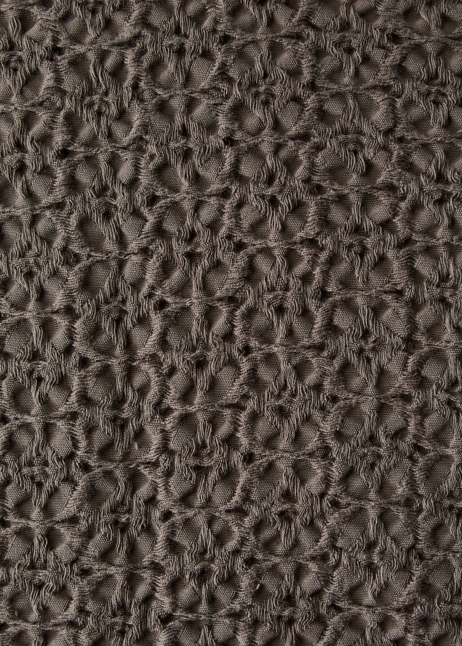 Waffle garment-dyed cotton cushion cover 50x50 cm - Details of the article 3