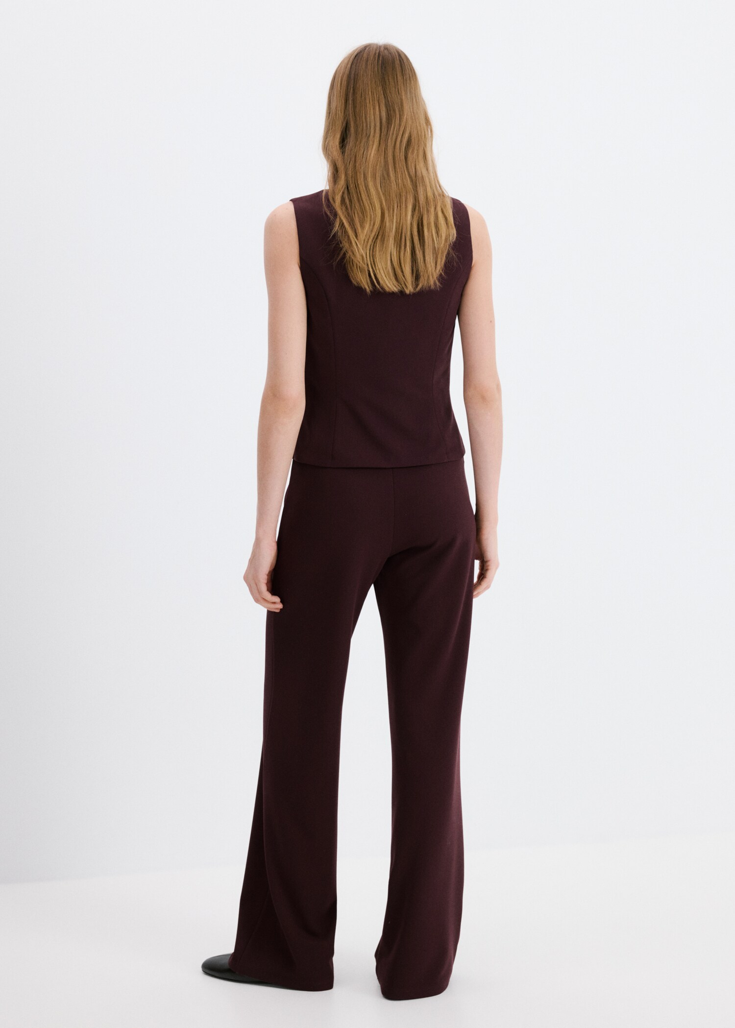 Straight low-rise suit trousers - Reverse of the article