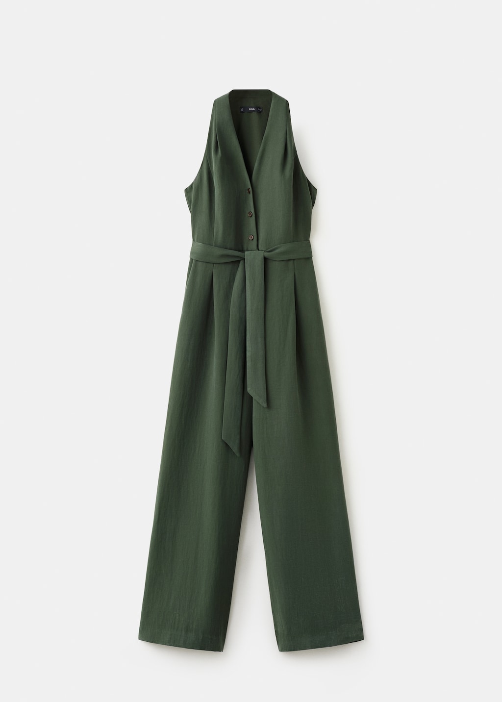Mango Halter-neck jumpsuit with belt