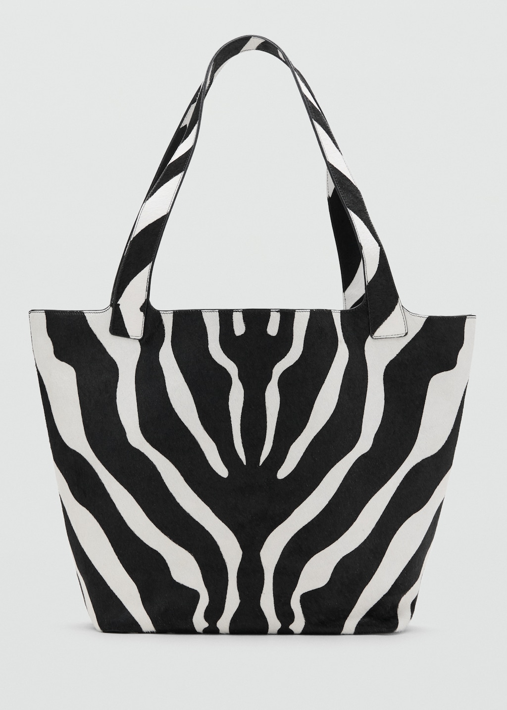 Leather and fur tote bag - image 2