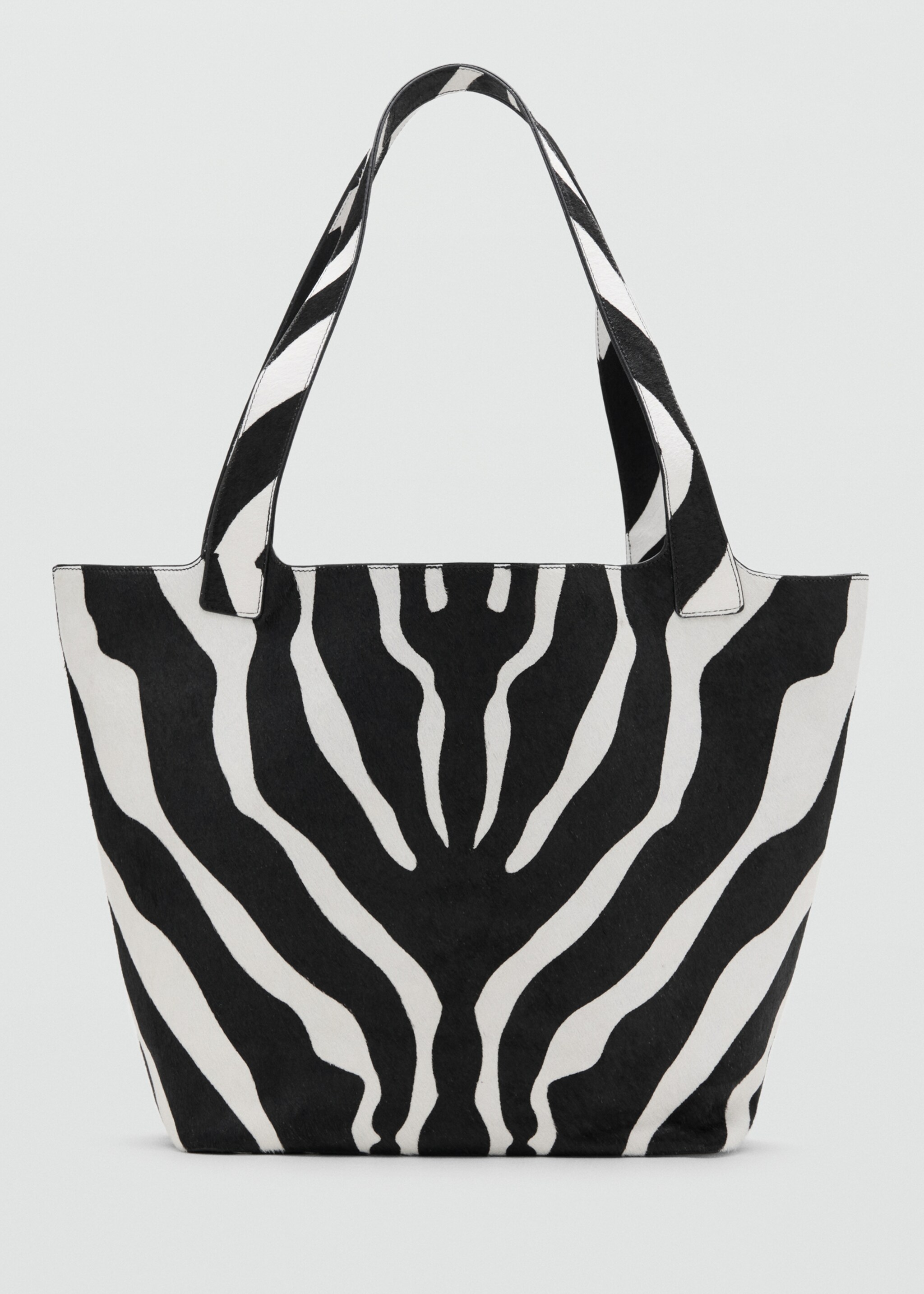 Leather fur tote bag - Article without model, Black. Ref: 27083311-00.