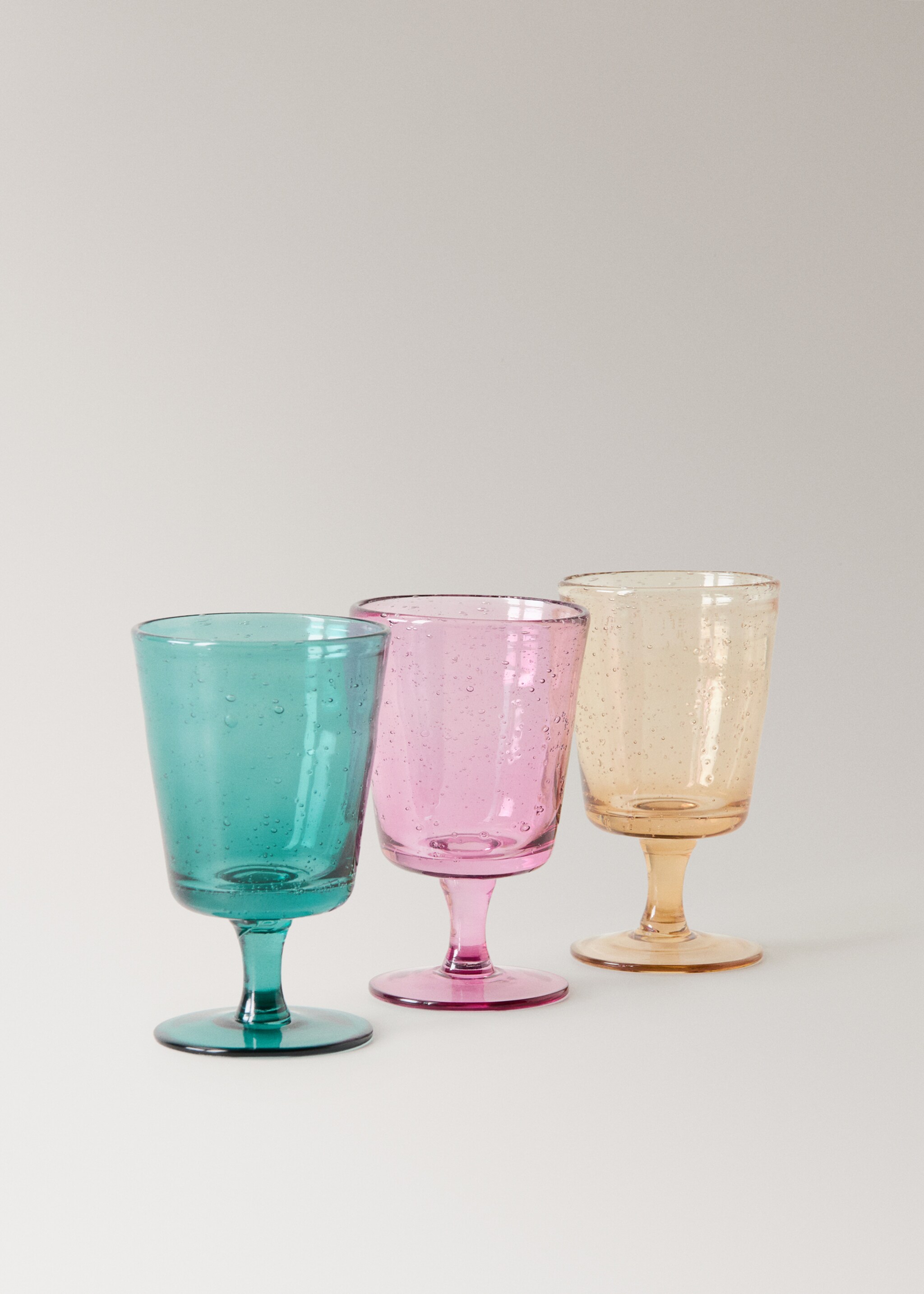 Bubble glass goblet, colour - Details of the article 3, Purple. Ref: 27083312-00.