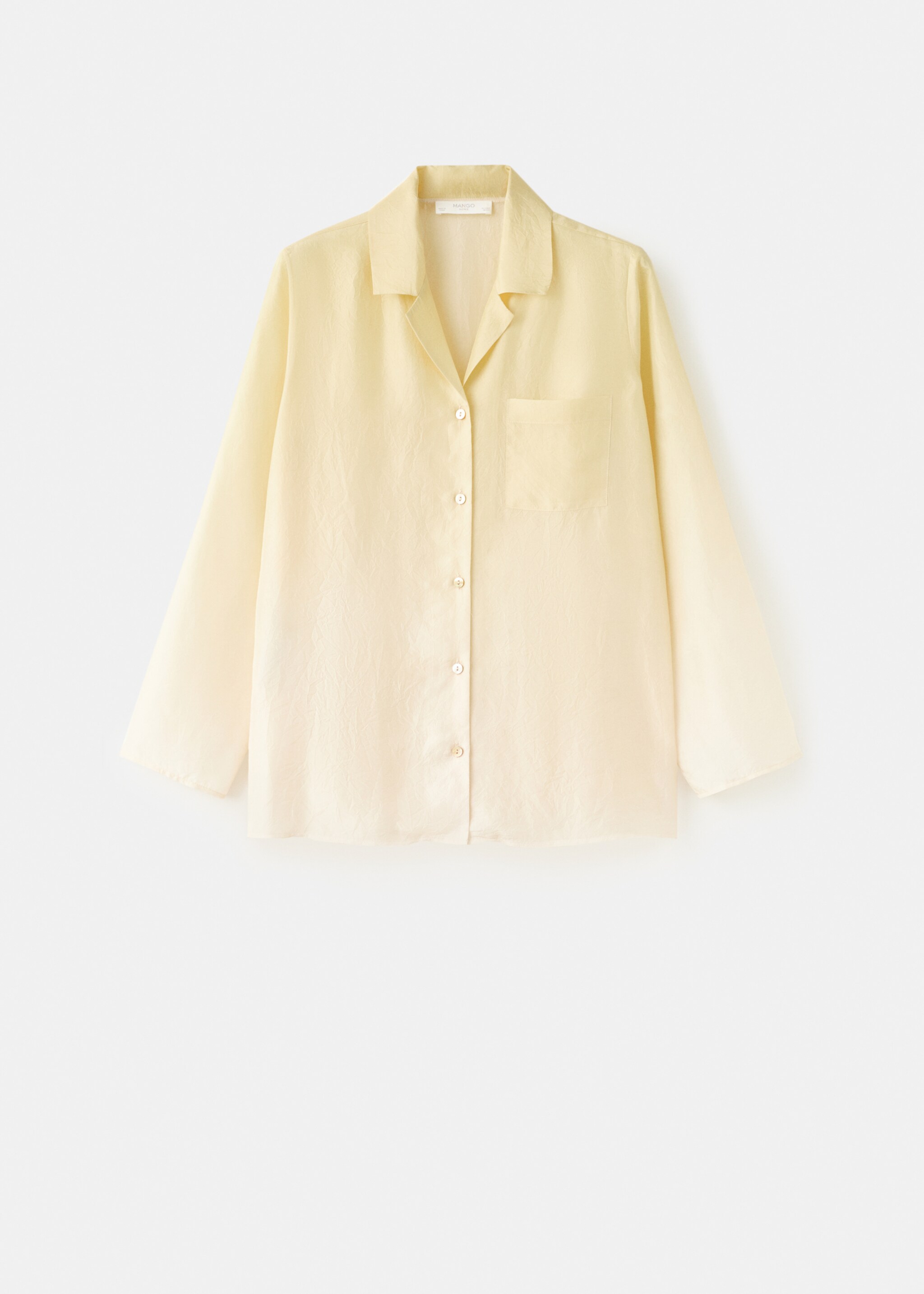 Ombre silk shirt - Article without model, Pastel Yellow. Ref: 27083313-00.