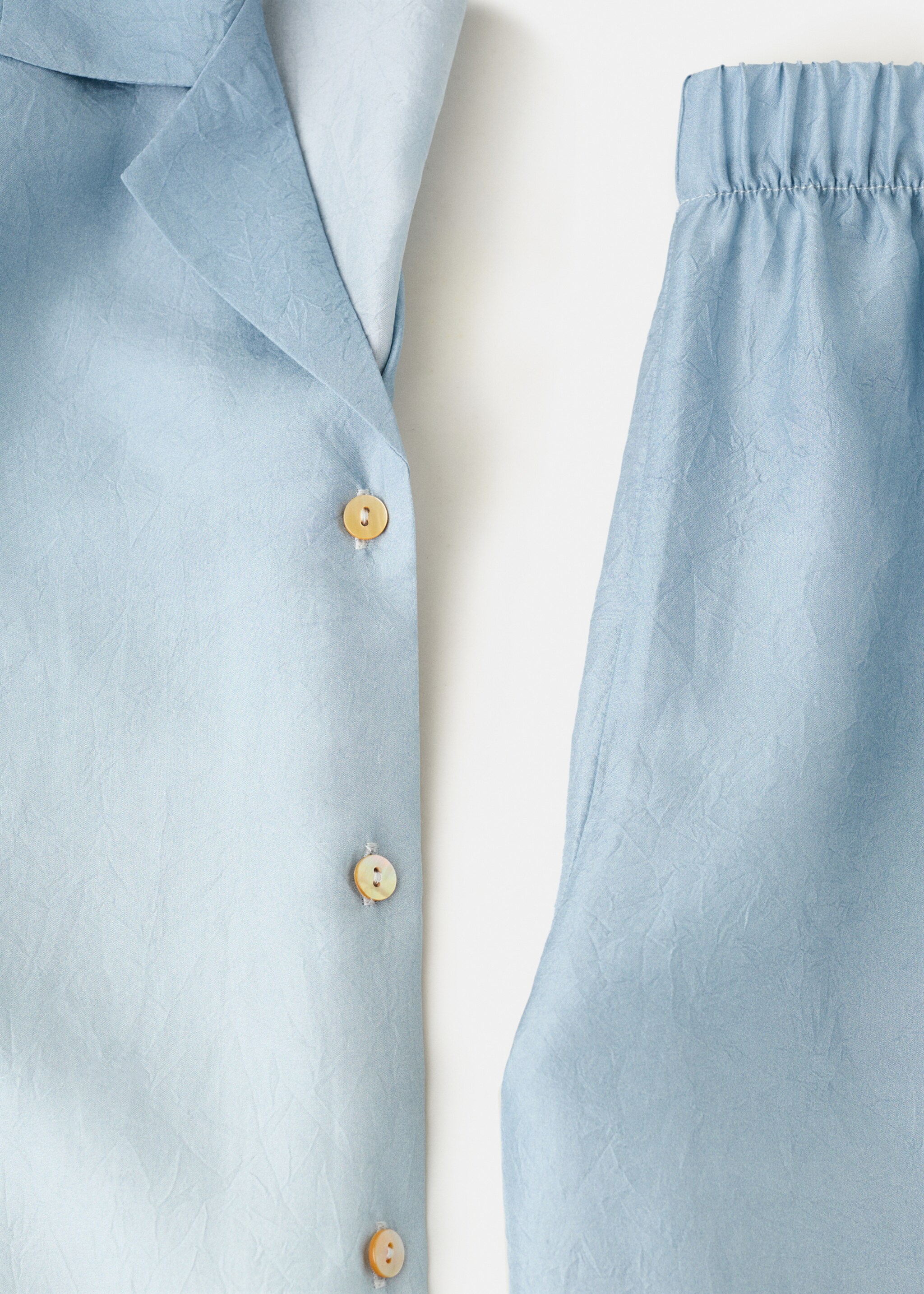 Camisa seda degradat - Detall de l'article 0, Blau. Ref: 27083313-00.