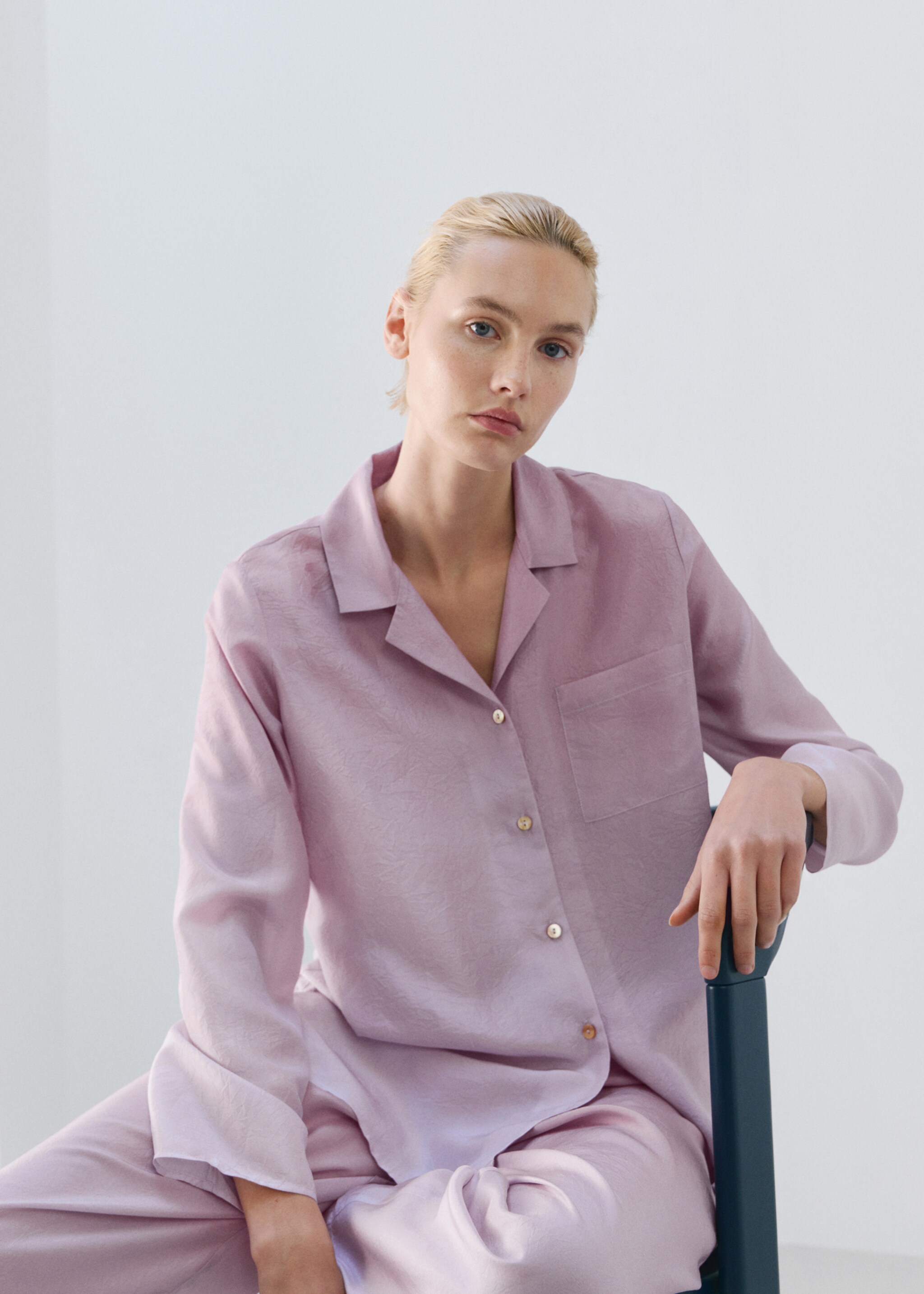Ombre silk shirt - Medium plane, Lilac. Ref: 27083313-00.