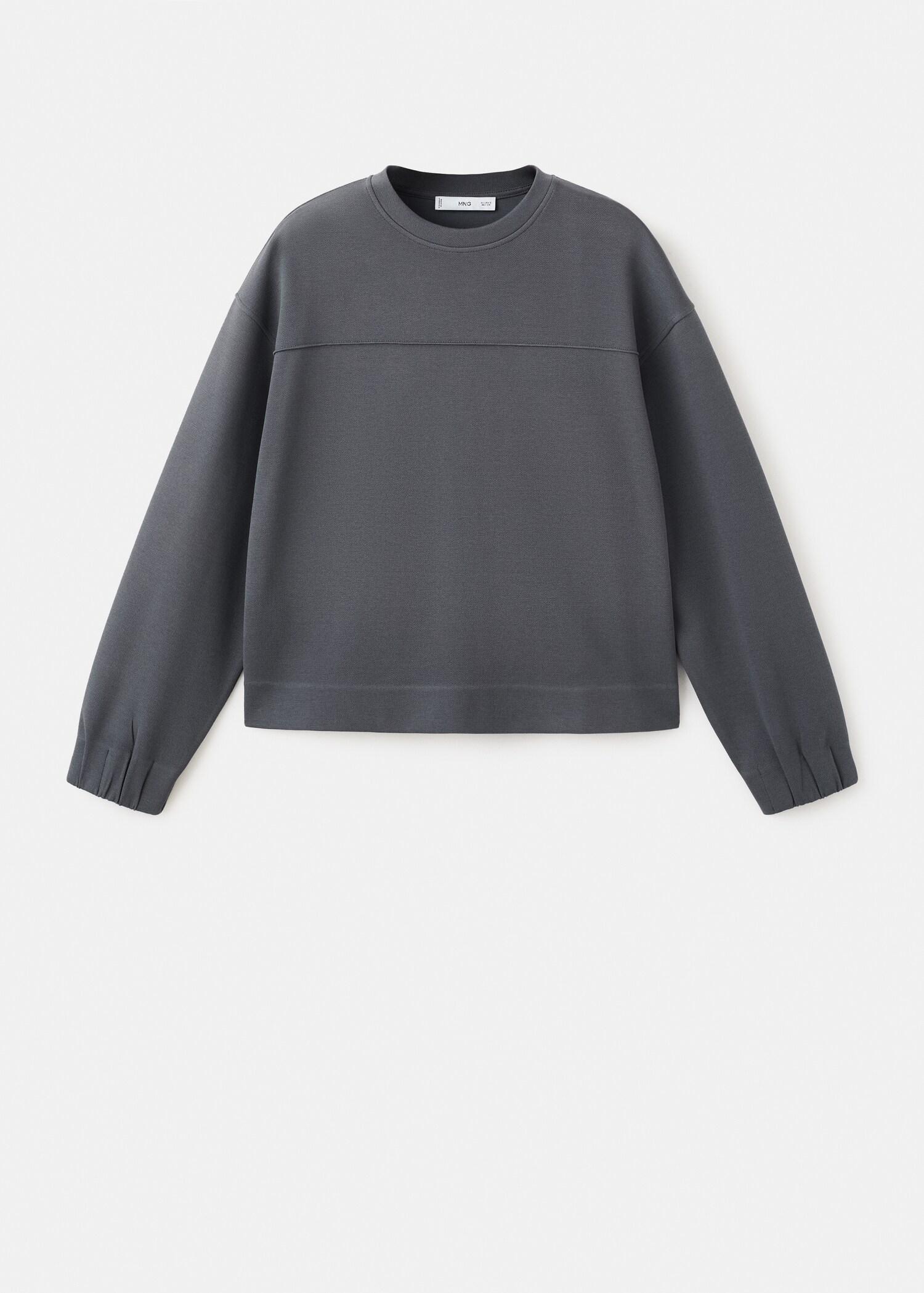 Ruched sleeve sweatshirt - Article without model