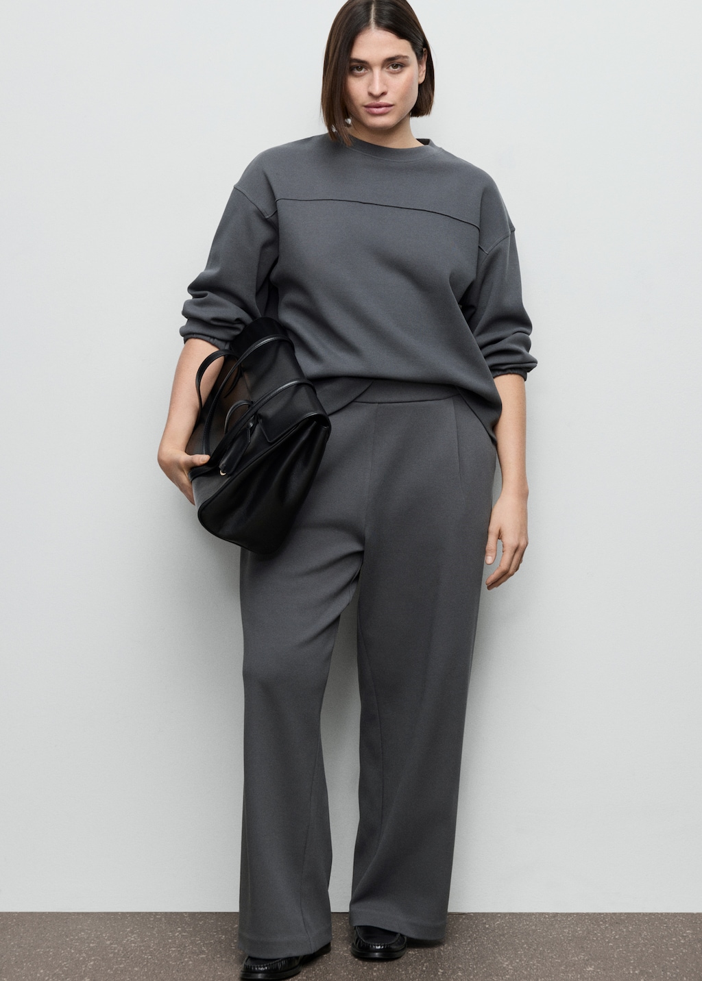 Mango Ruched sleeve sweatshirt