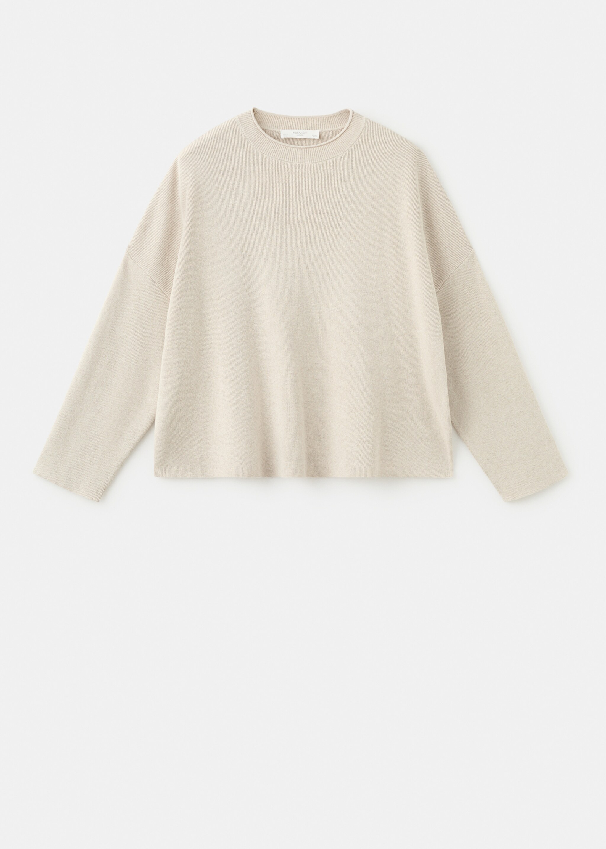 Sweatshirt aus fließendem Baumwoll-Leinen-Stoff - Artikel ohne Model, Beige. Ref: 27083317-00.