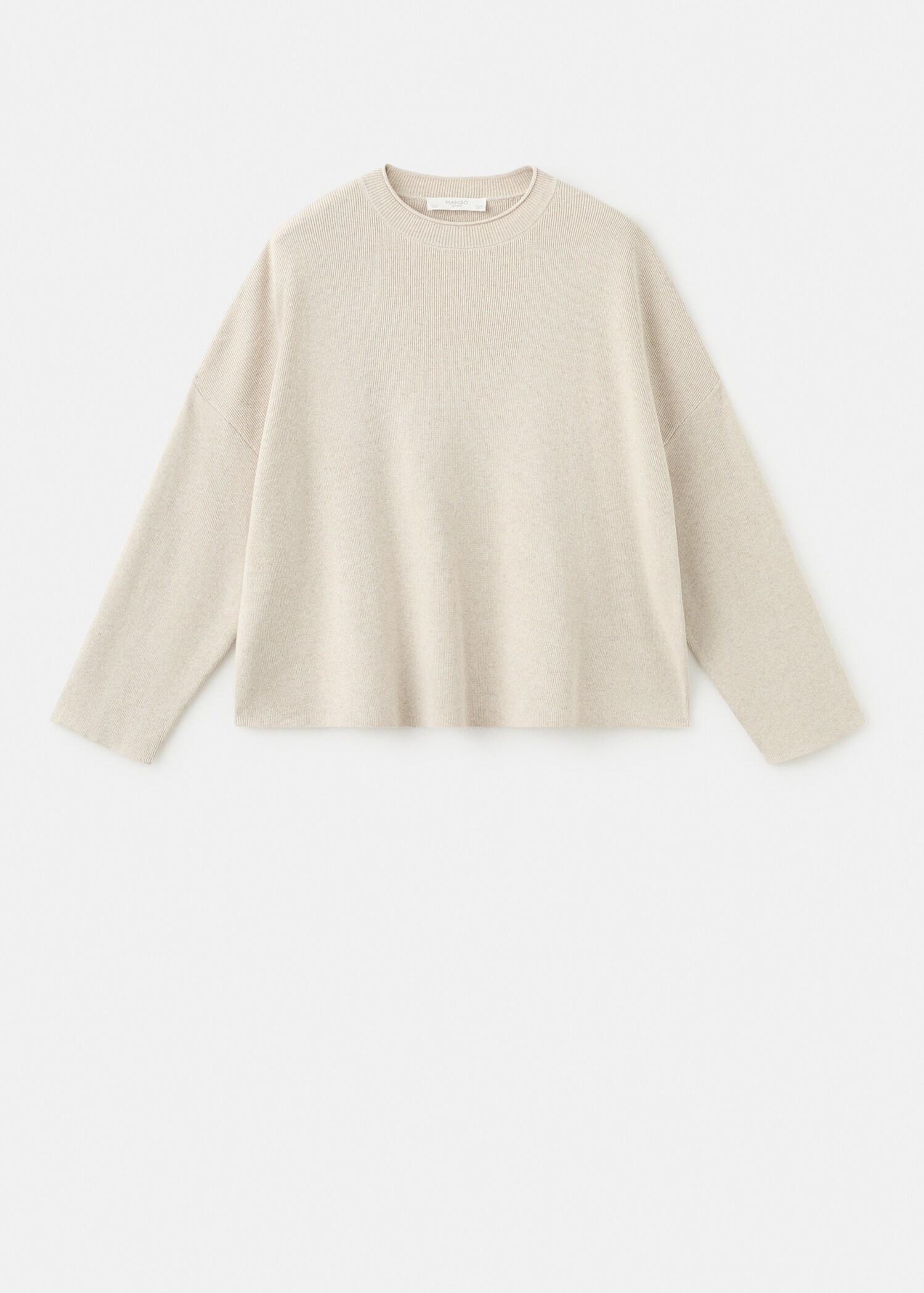 Fluid sweatshirt in cotton-linen fabric - Article without model