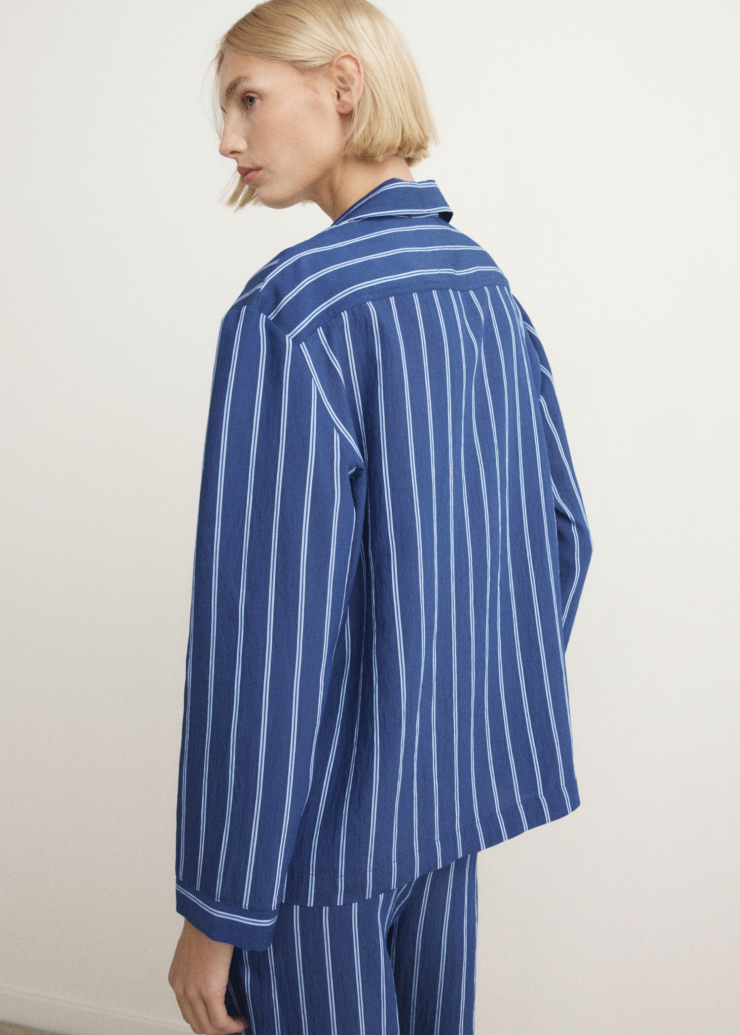 Chemise de pyjama à rayures avec poche avant - Verso de l’article