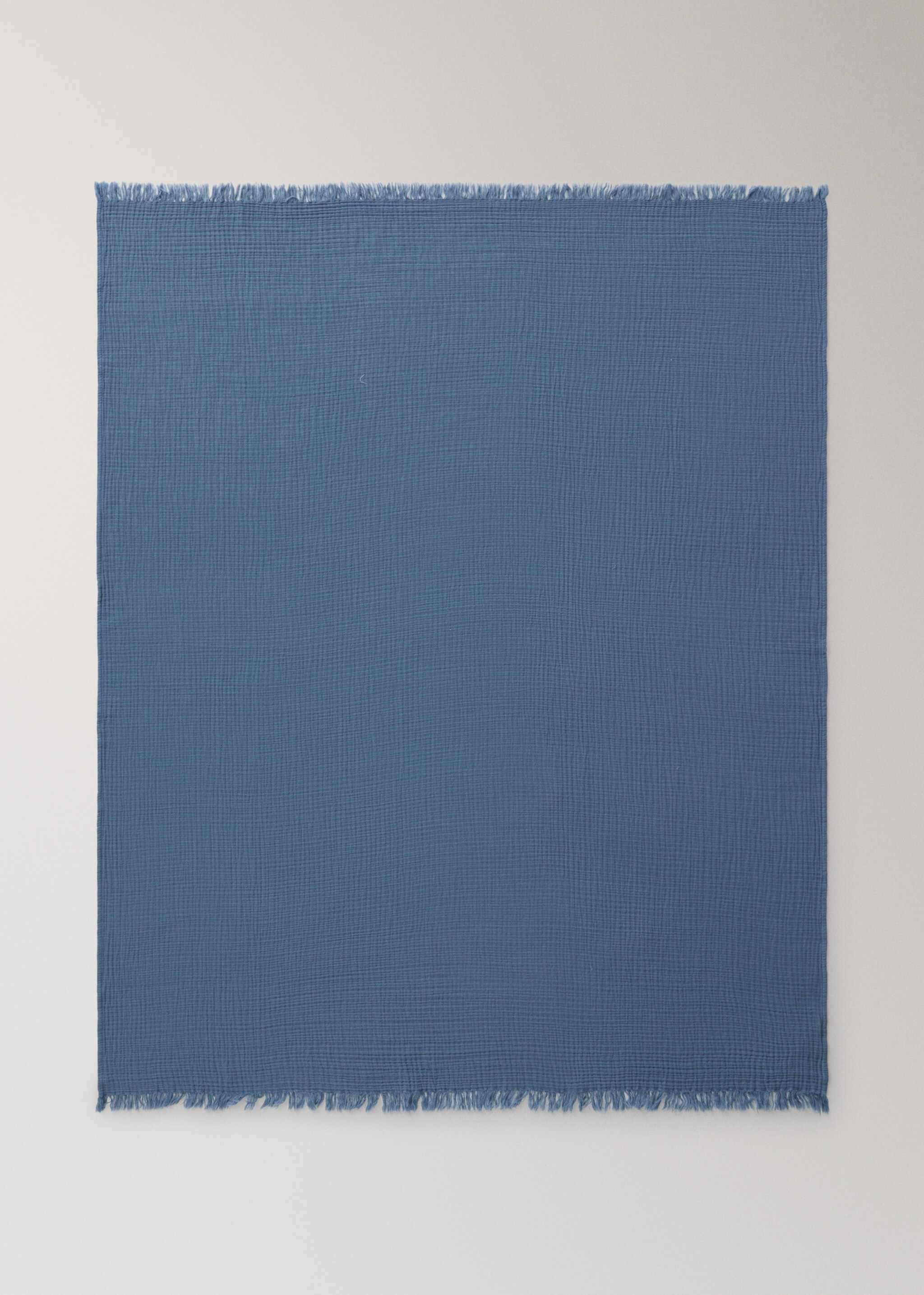 Manta cotó gasa - Detall de l'article 3, Blau indi. Ref: 27083322-00.