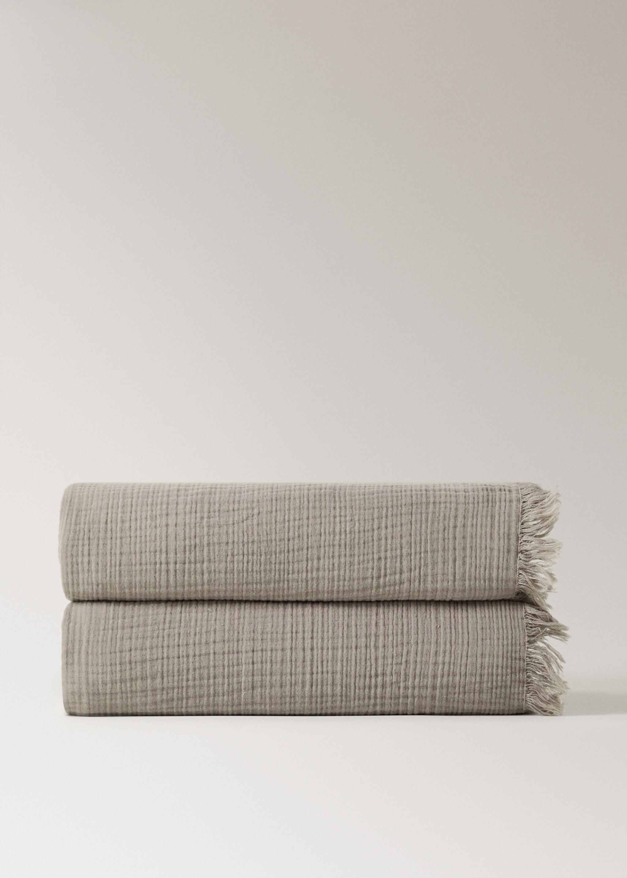 Cotton gauze blanket - Article without model, Light/Pastel Brown. Ref: 27083322-00.