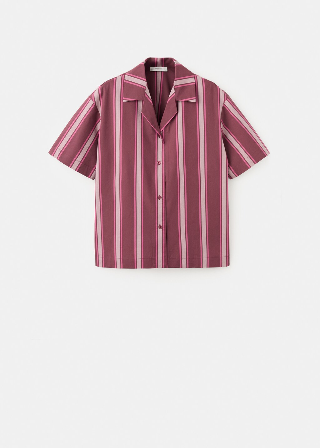 Short-sleeve striped pajama shirt - image 5