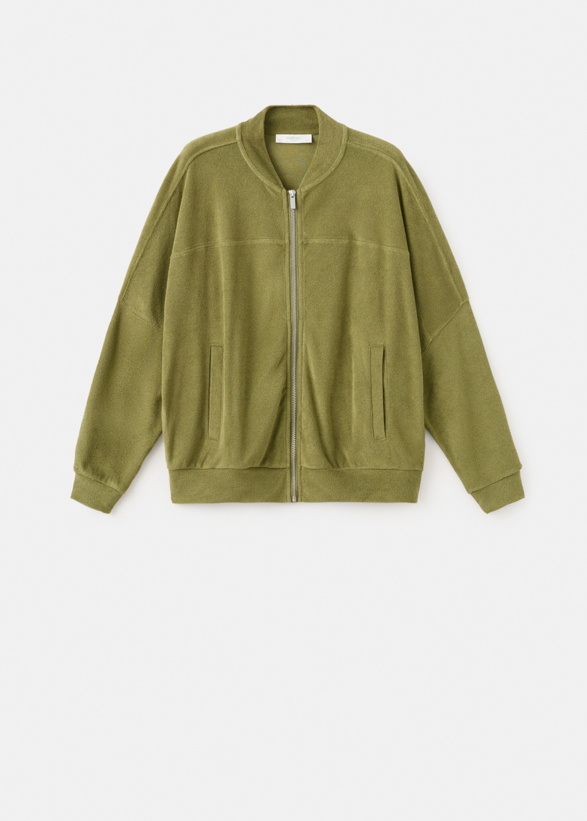 Cárdigan algodón rizo - Artículo sin modelo, Khaki. Ref: 27083328-00.