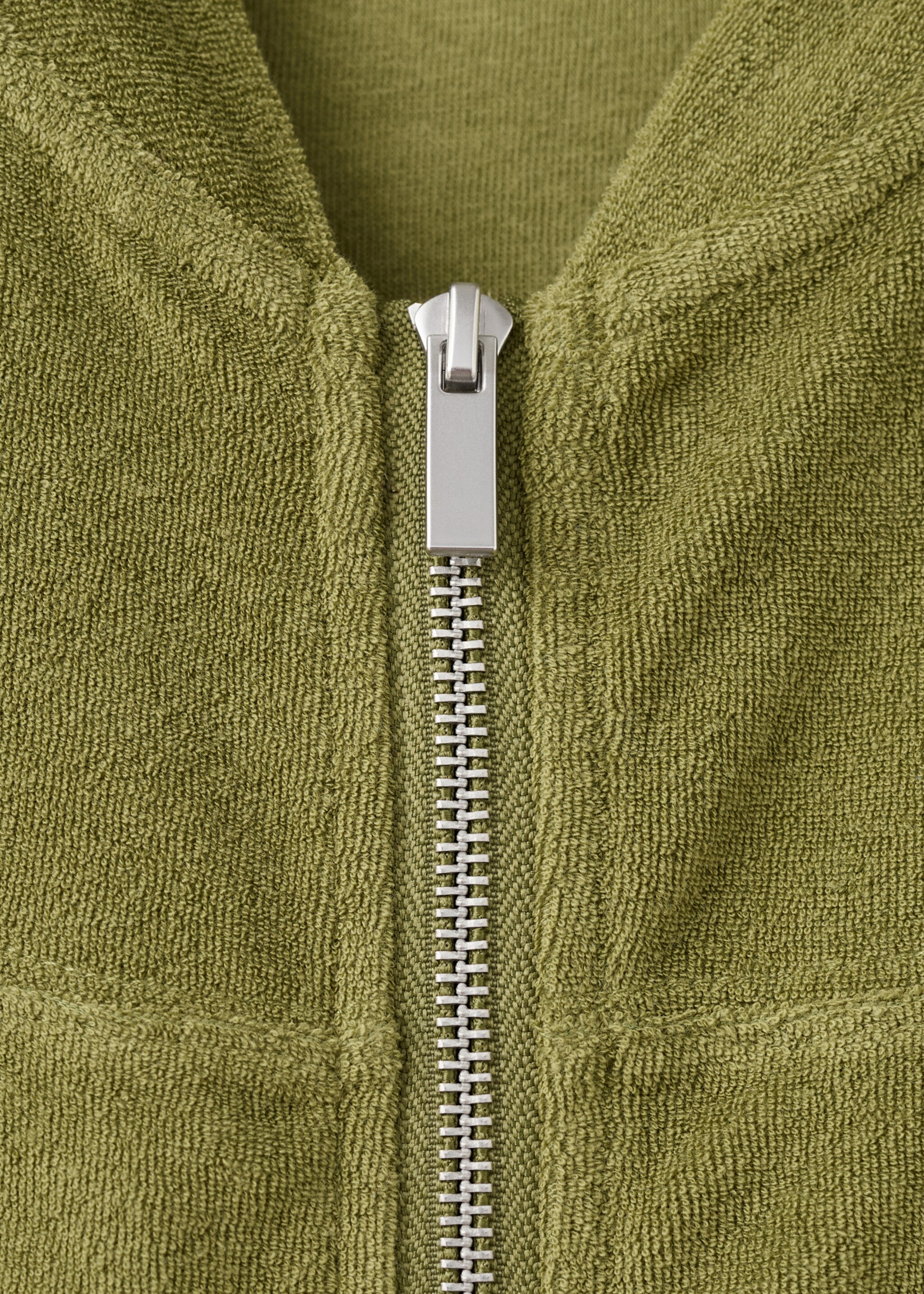 Cárdigan algodón rizo - Detalle del artículo 8, Khaki. Ref: 27083328-00.