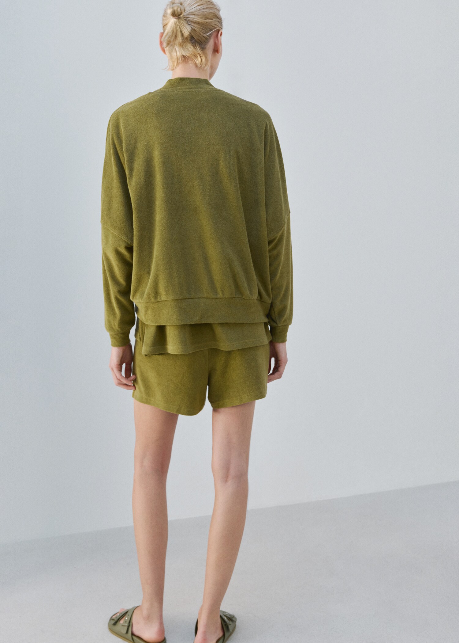 Cárdigan algodón rizo - Reverso del artículo