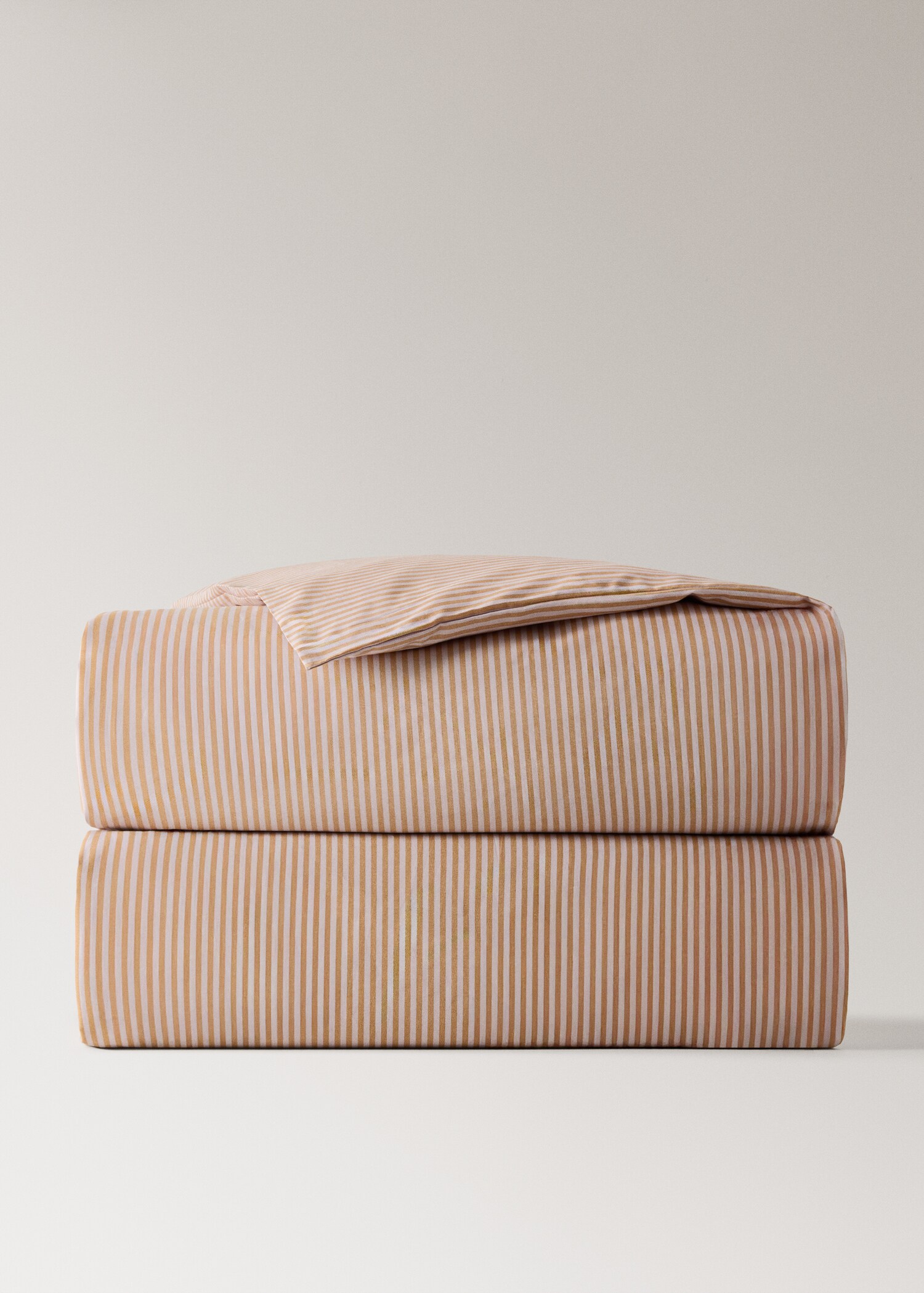 Housse de couette percale de coton à fines rayures Lit 90 cm - Article sans modèle