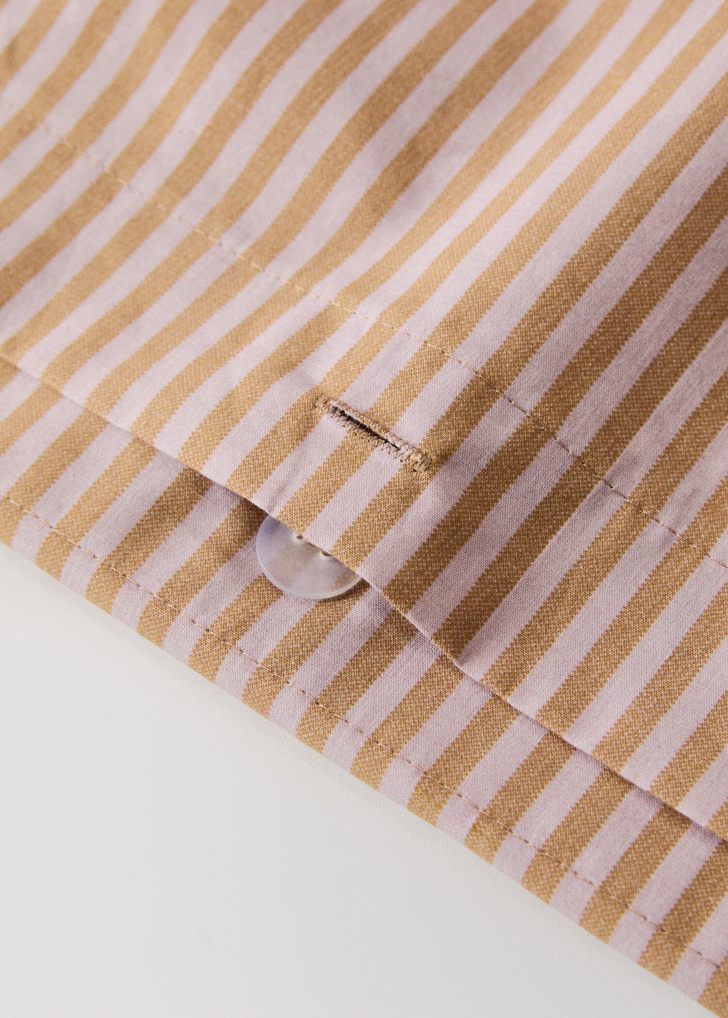 Housse de couette percale de coton à fines rayures Lit 90 cm - Détail de l'article 1