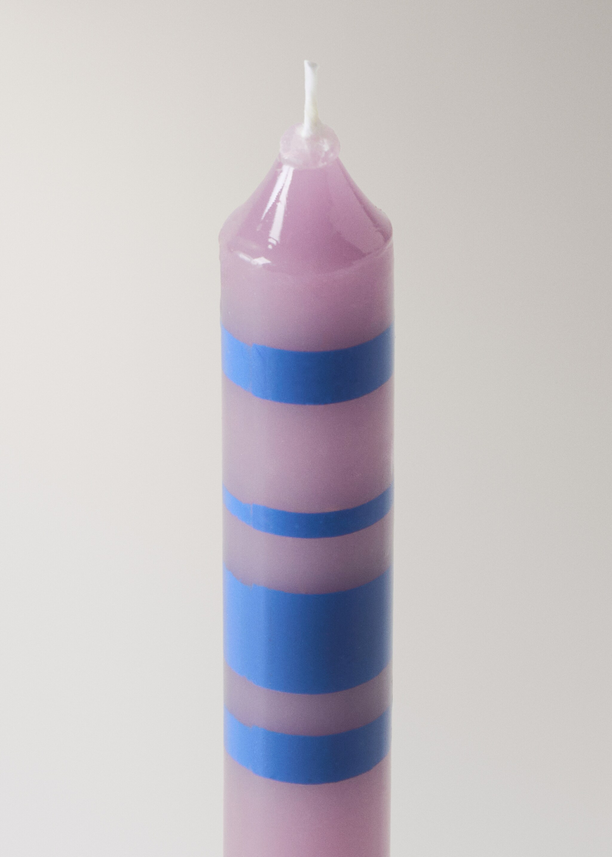 Bicolour decorative candles - Details of the article 1, Blue. Ref: 27083337-00.