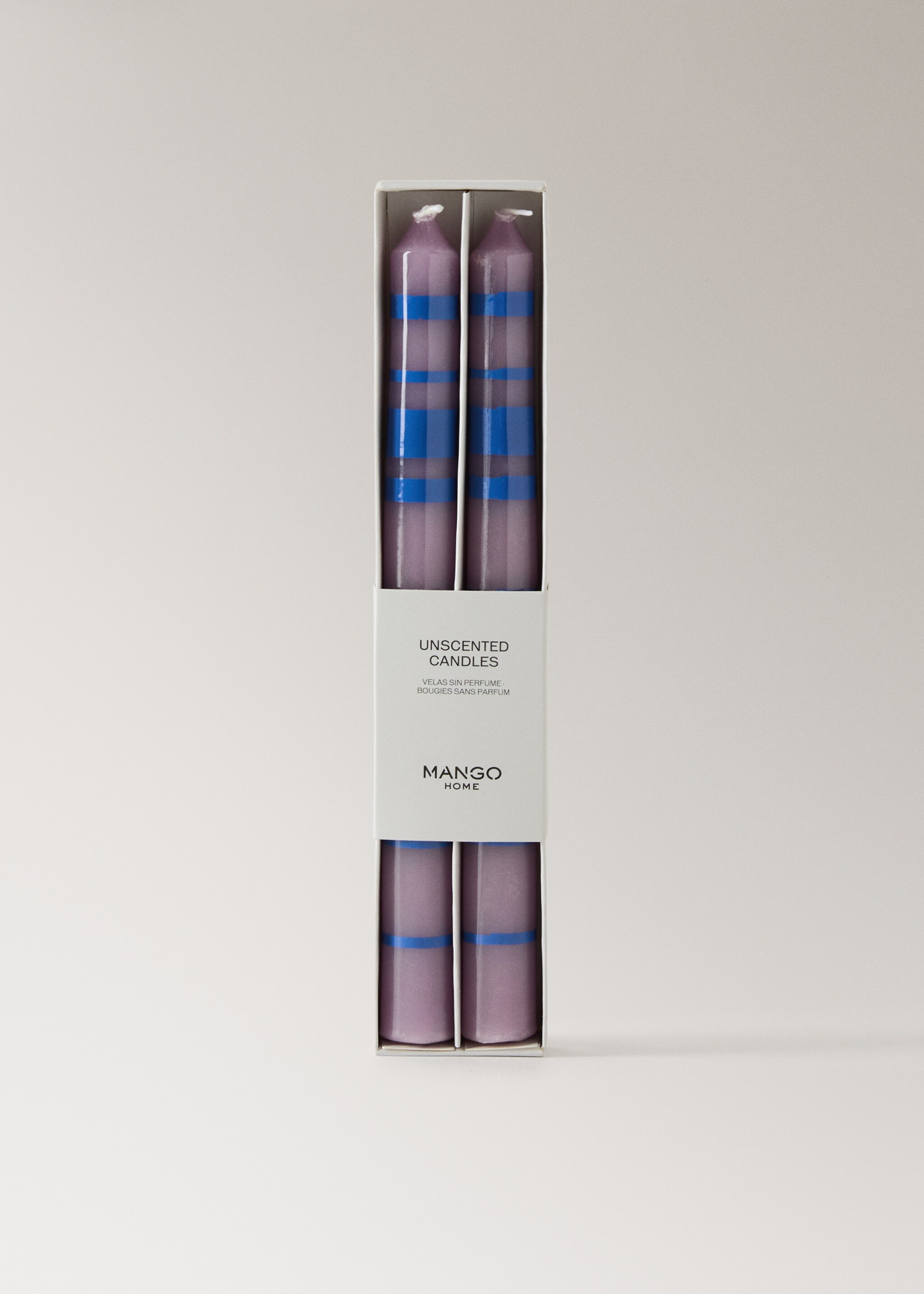 Bicolour decorative candles - Details of the article 3, Blue. Ref: 27083337-00.