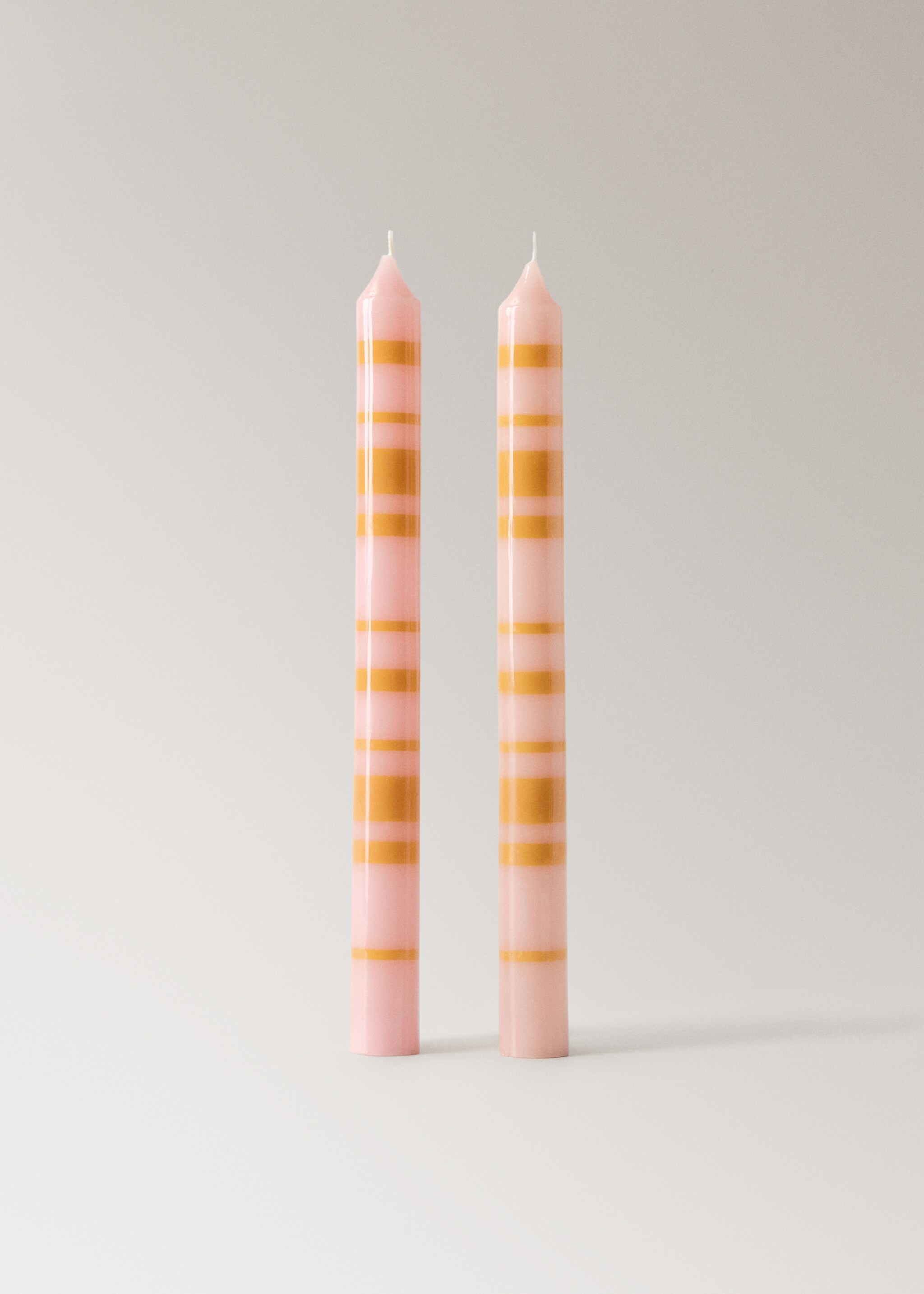 Bicolour decorative candles - Article without model, Pastel Pink. Ref: 27083337-00.
