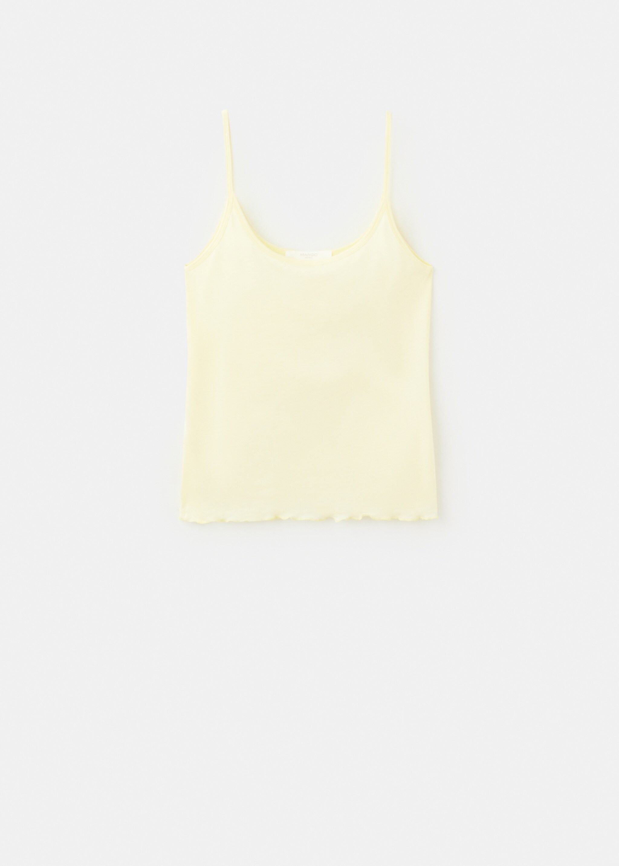 Micromodal tank top - Article without model, Pastel Yellow. Ref: 27083338-00.