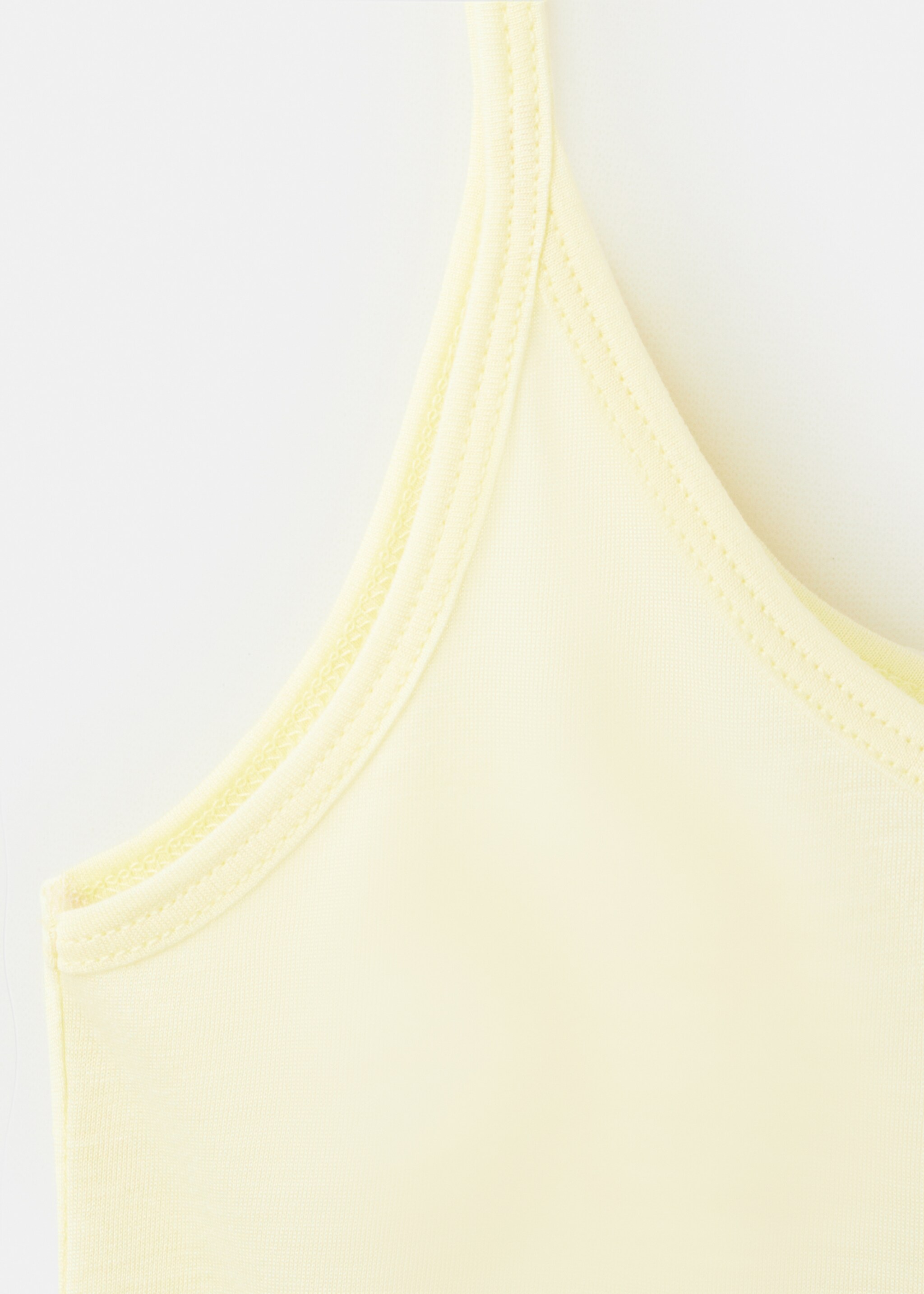 Micromodal tank top - Details of the article 8, Pastel Yellow. Ref: 27083338-00.