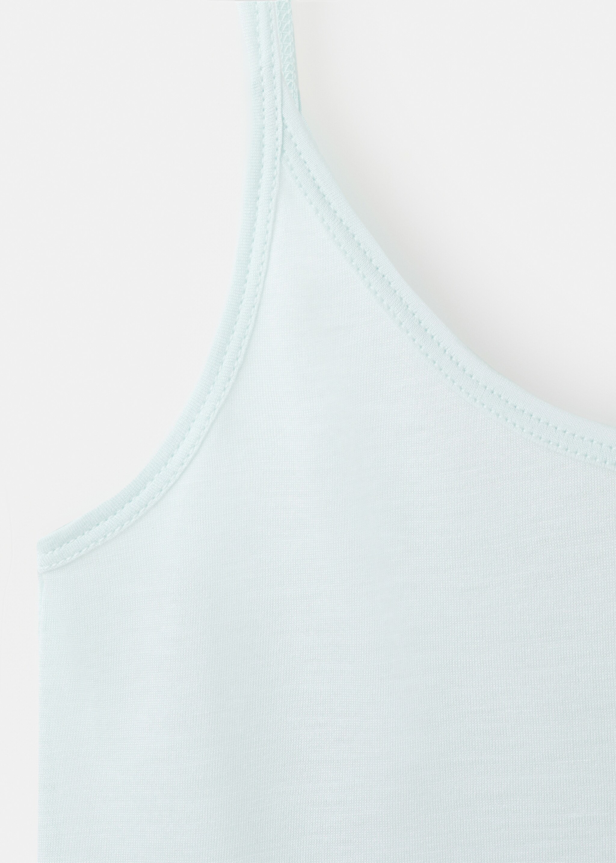 Micromodal tank top - Details of the article 8, Blue. Ref: 27083338-00.