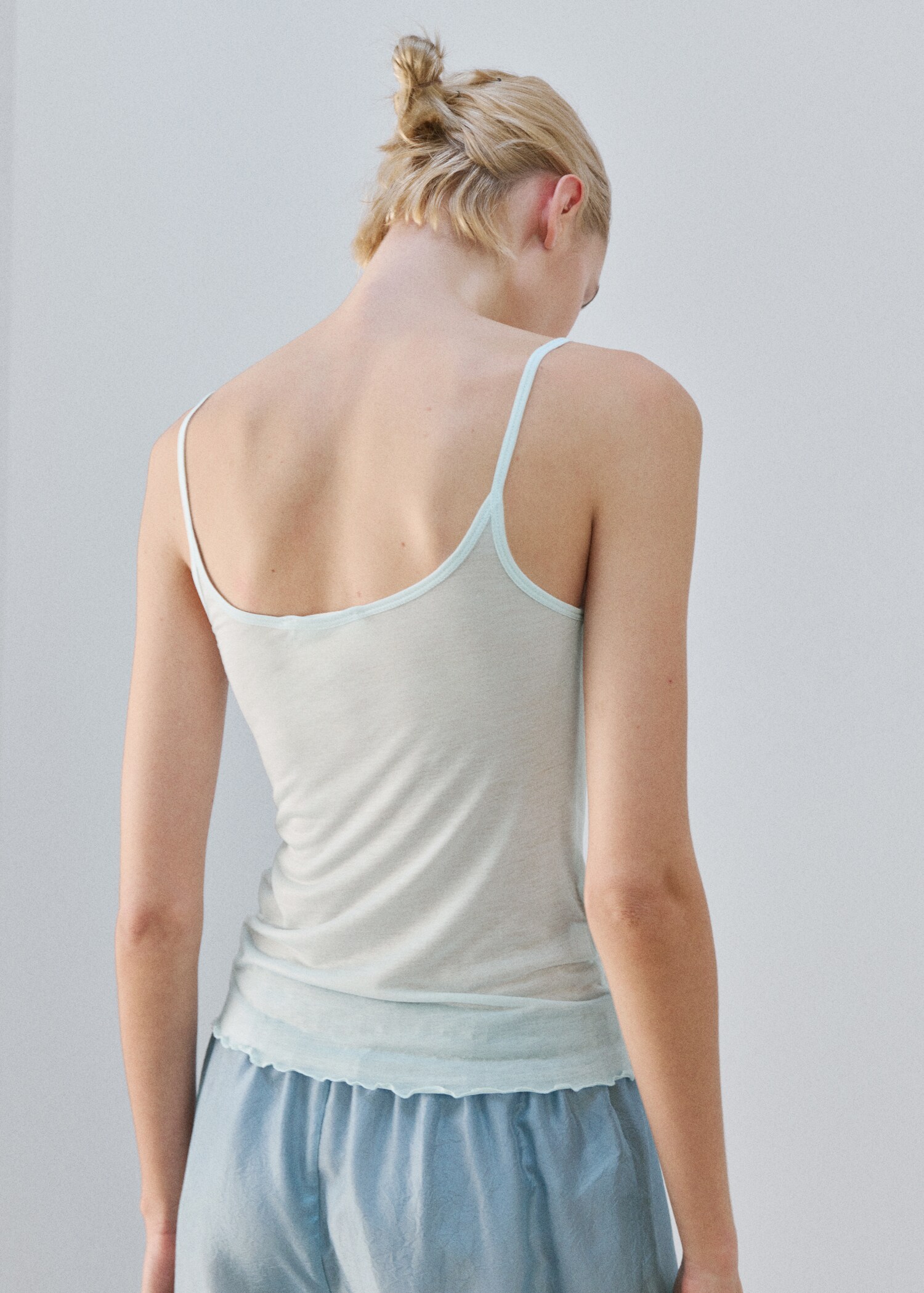 Micromodal tank top - Reverse of the article