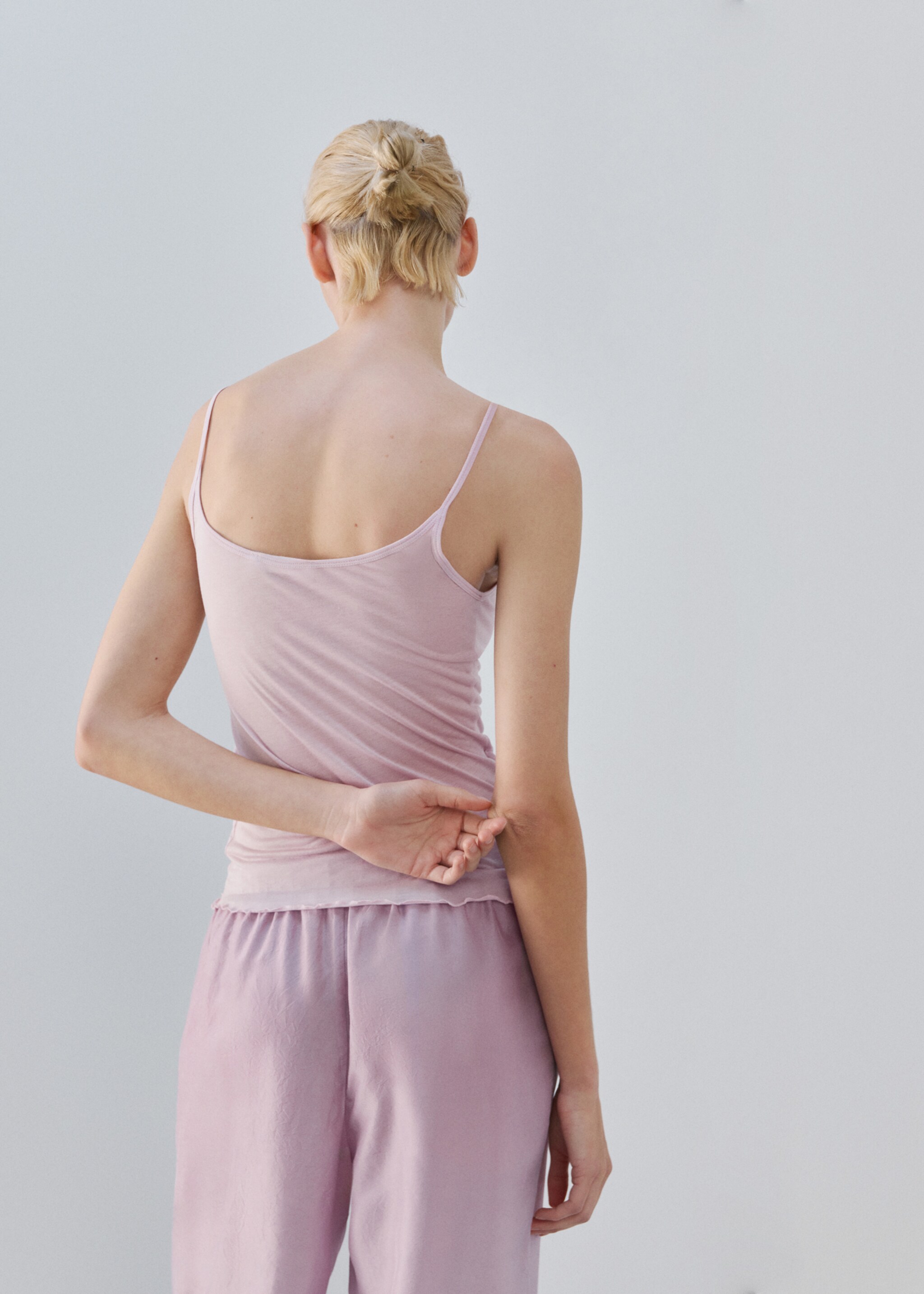 Micromodal tank top - Reverse of the article, Lilac. Ref: 27083338-00.