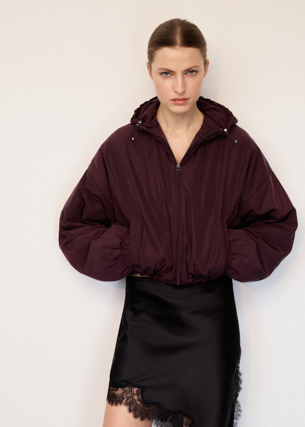 Oversized hooded jacket