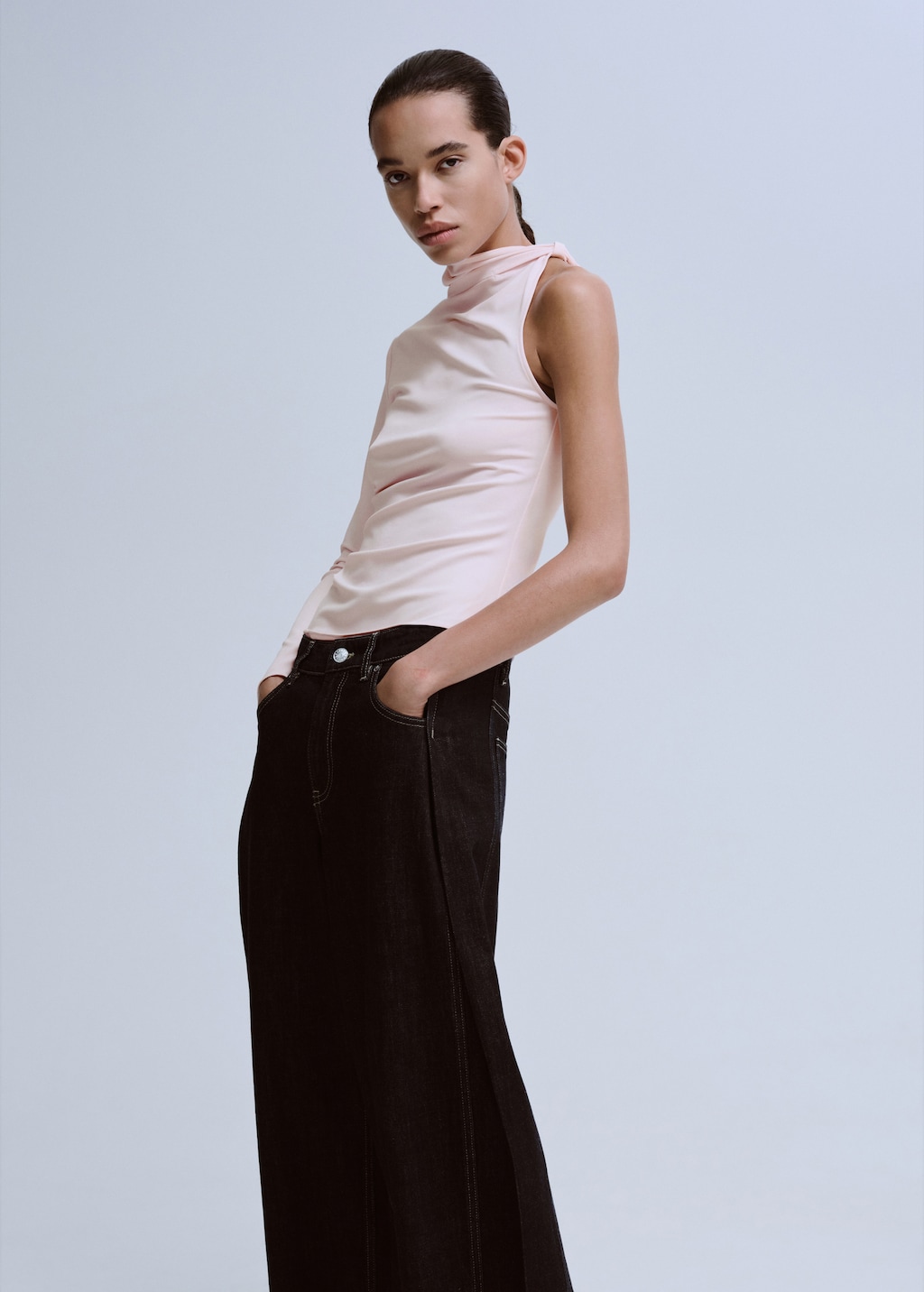 Mango Asymmetrical long-sleeve t-shirt