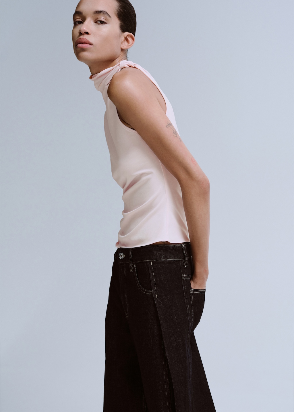 Mango Asymmetrical long-sleeve t-shirt