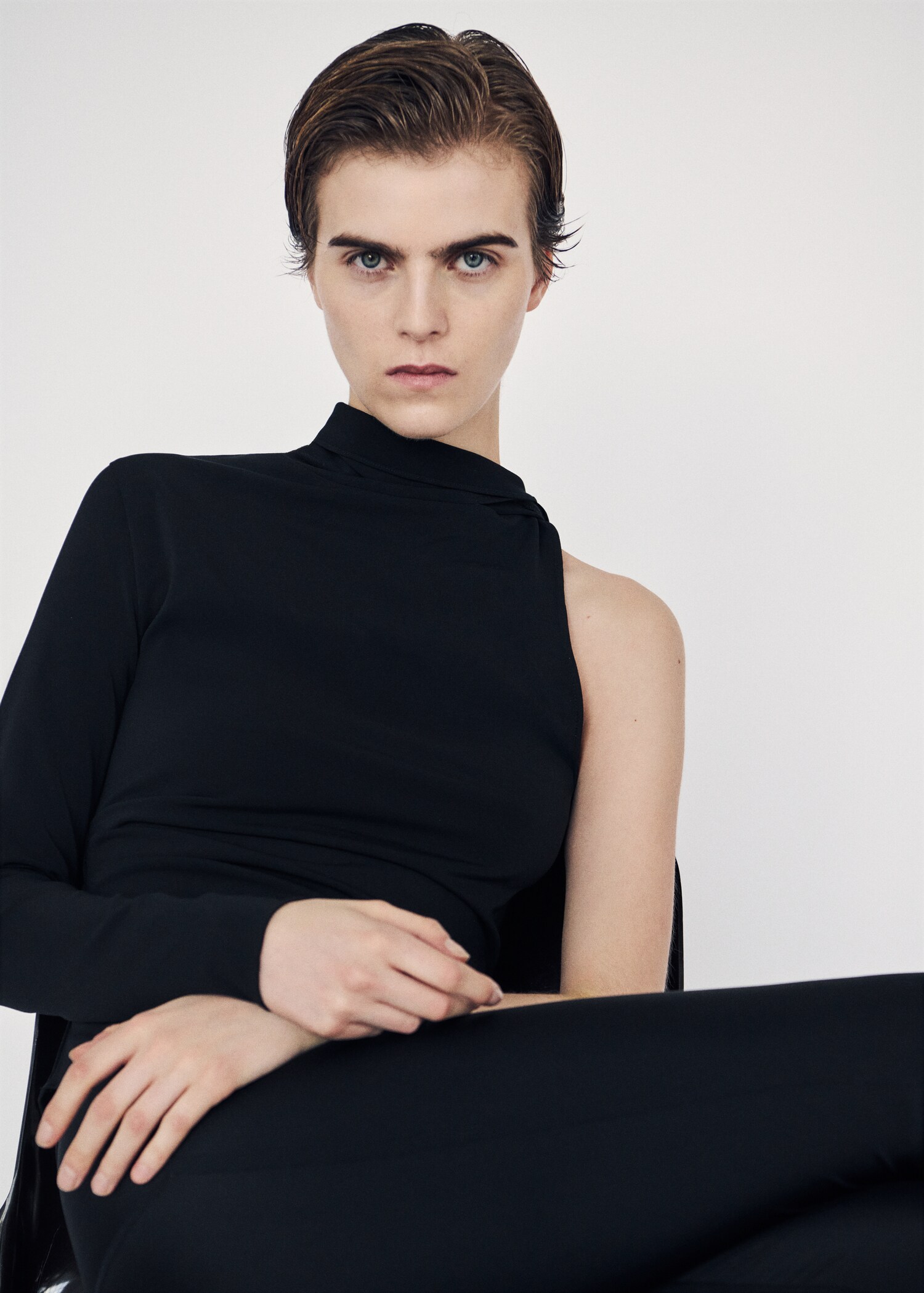 Camiseta de manga comprida assimétrica - Pormenor do artigo 1