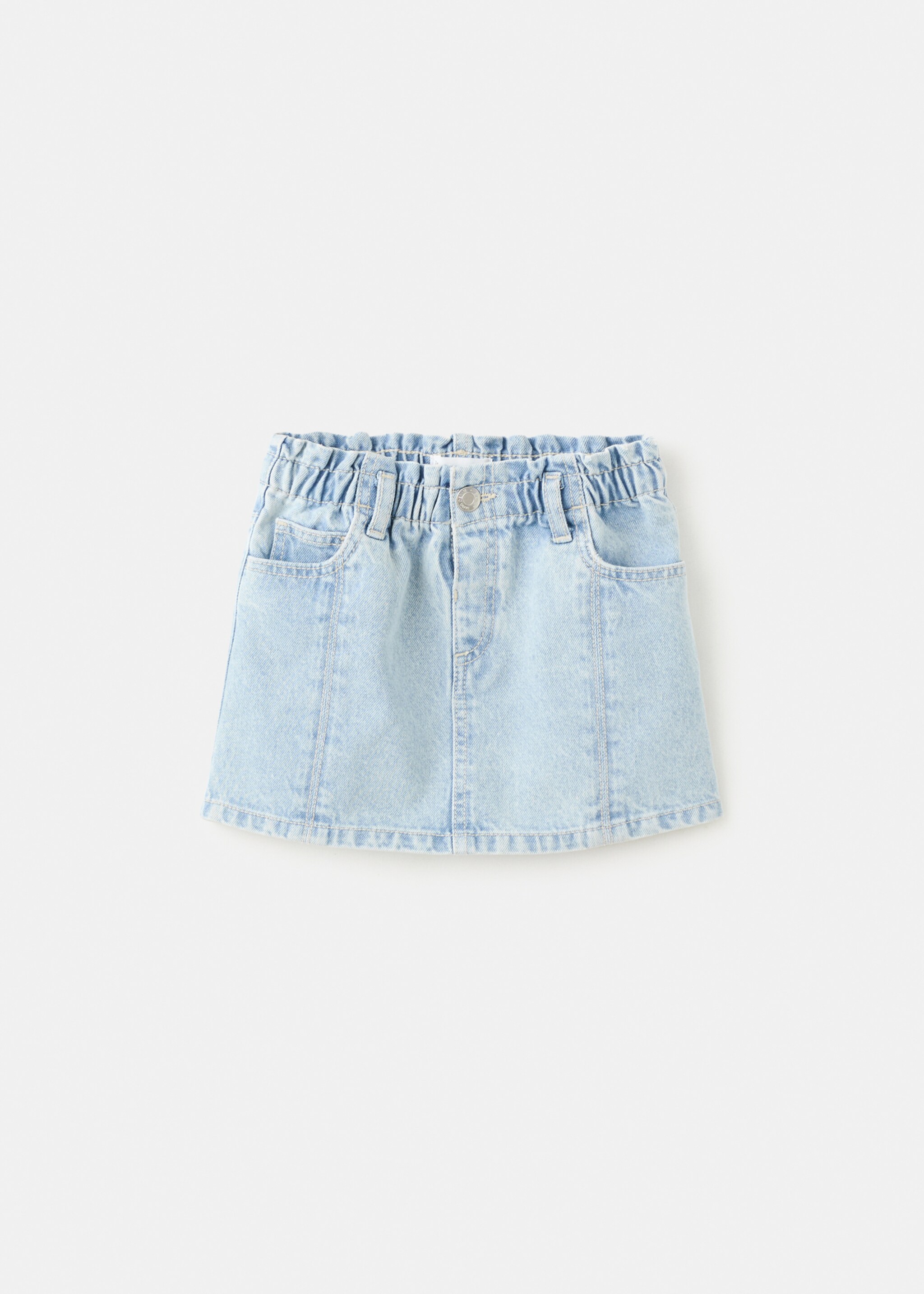 Denim cotton skirt - Article without model, Light Blue. Ref: 27083723-00.