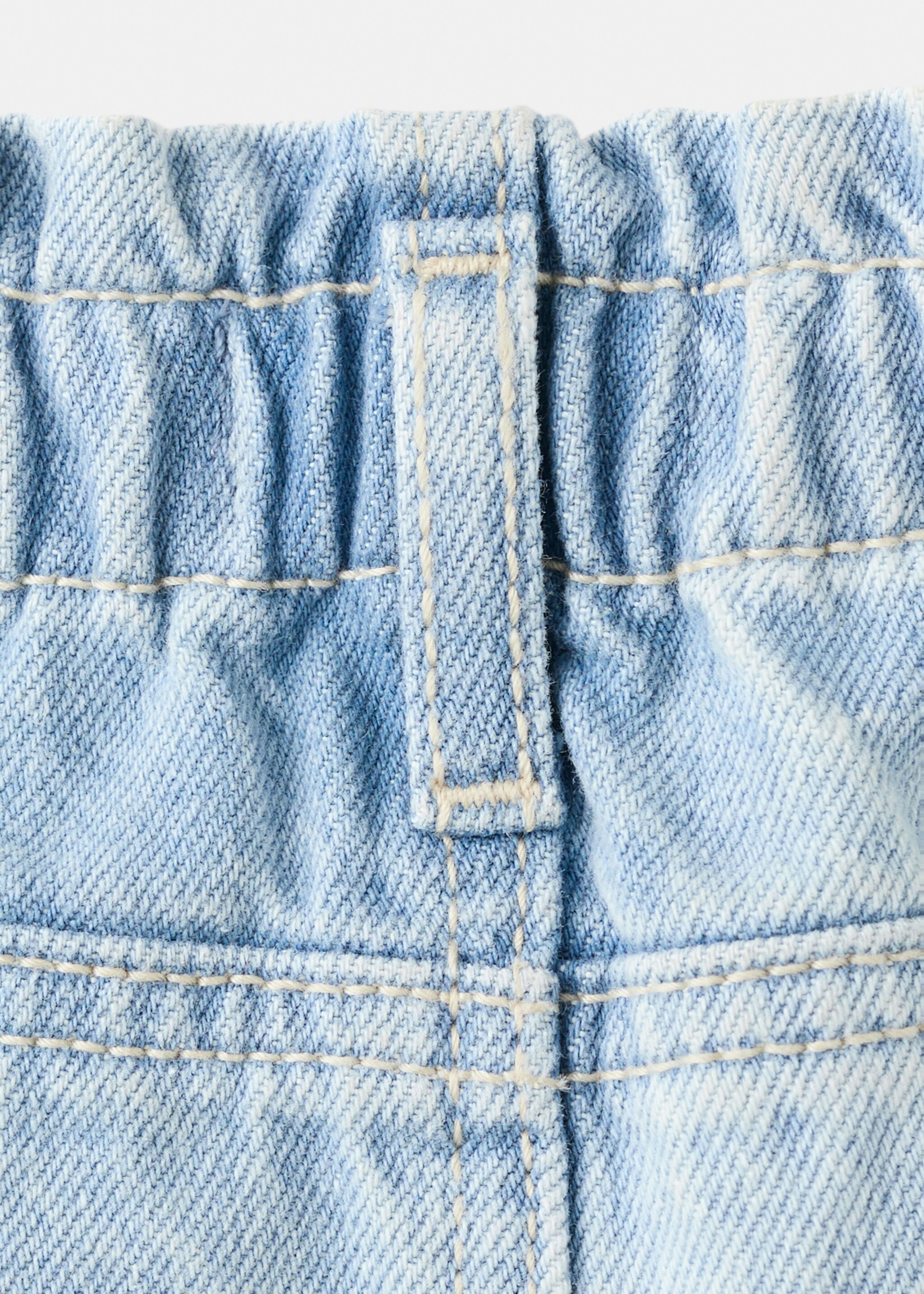 Denim cotton skirt - Details of the article 0, Light Blue. Ref: 27083723-00.