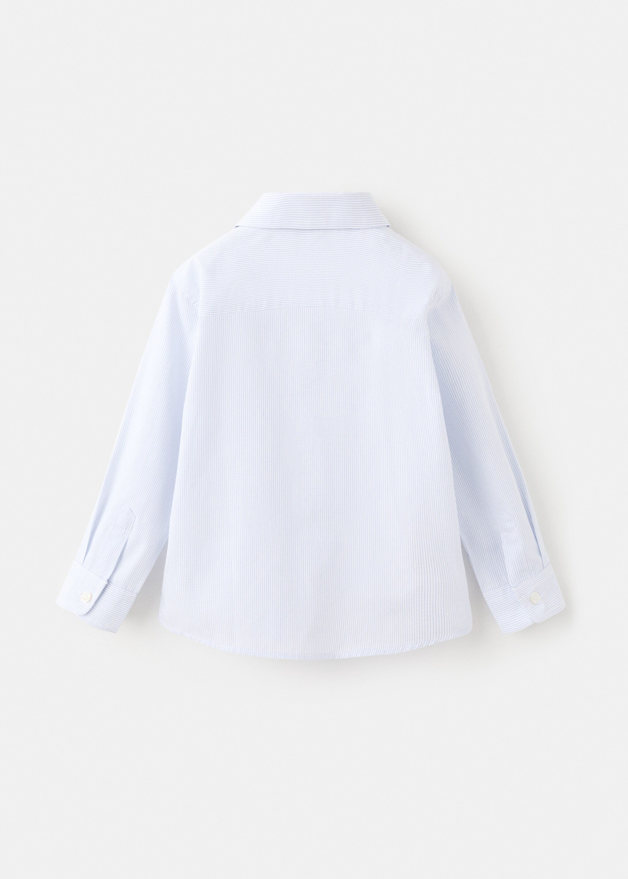 Camisa rayas algodón - Reverso del artículo, Azul celeste. Ref: 27083724-00.