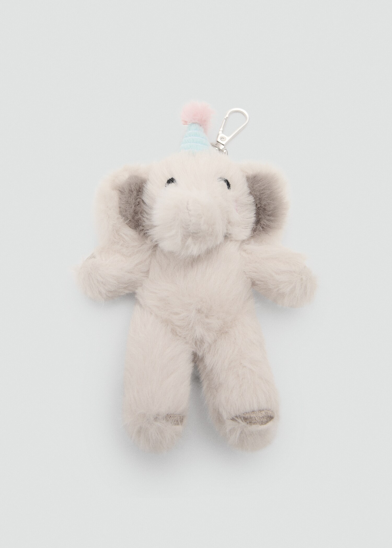 Porte-clés éléphant poils synthétiques - Article sans modèle