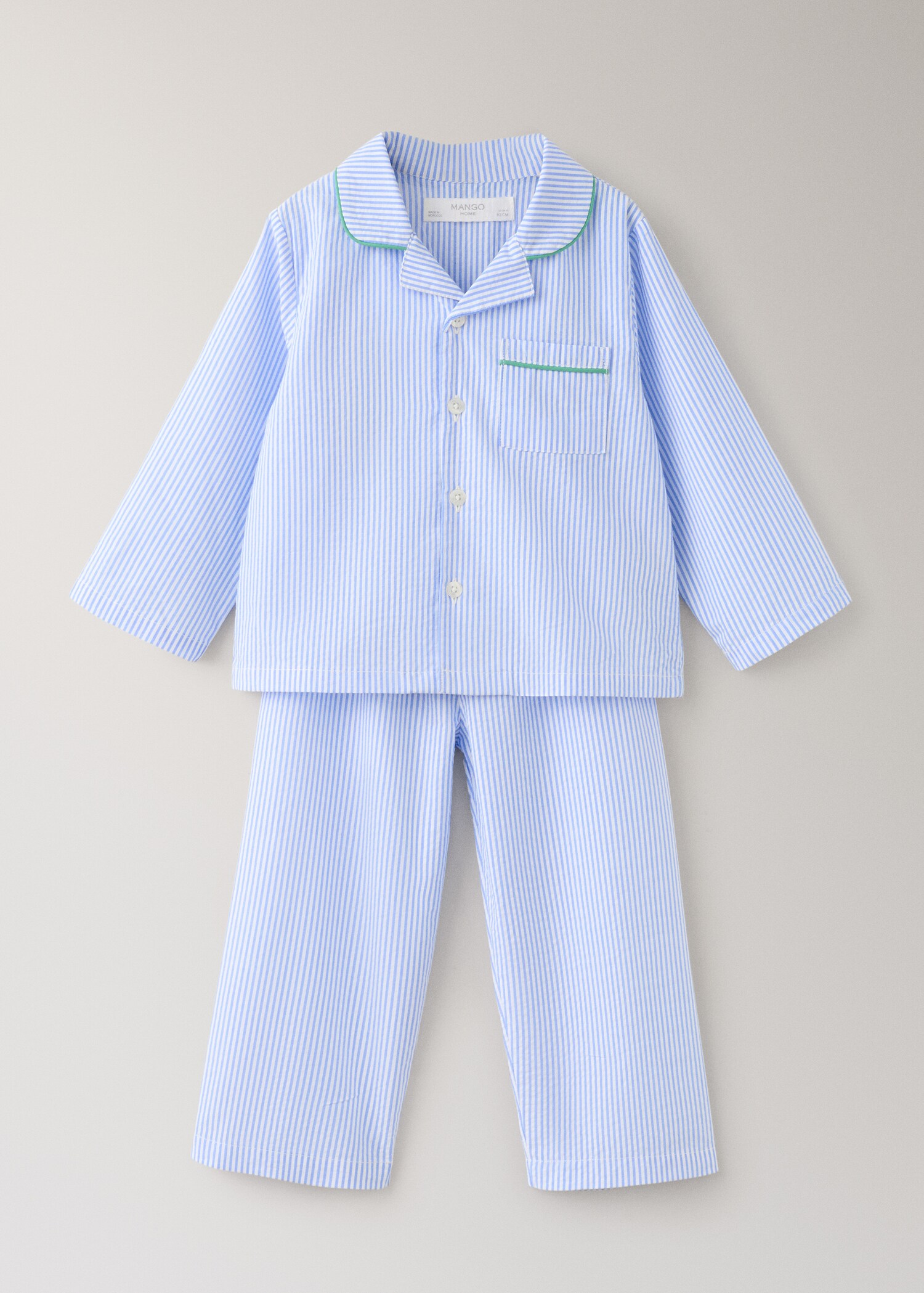 Children's two-piece cotton striped pyjamas - Article without model