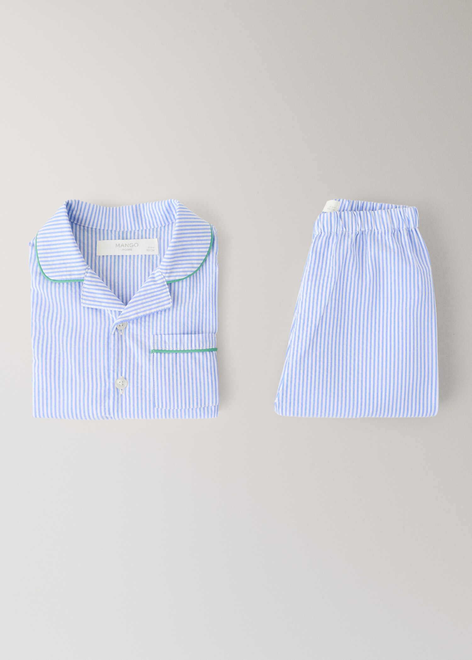 Children's two-piece cotton striped pyjamas - Details of the article 3