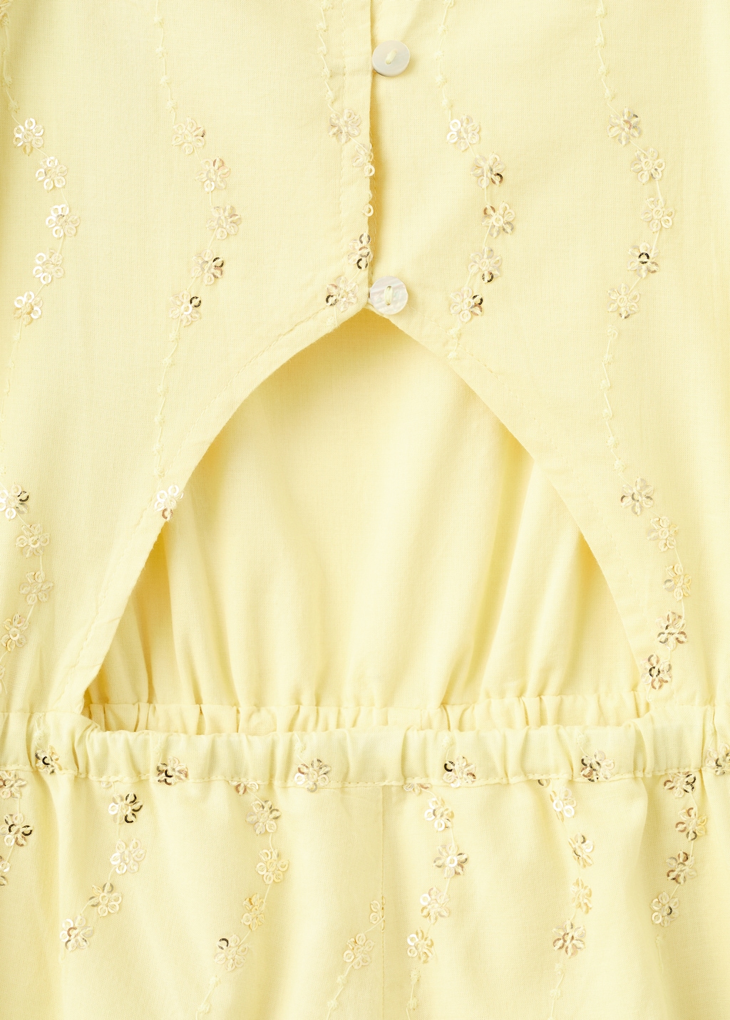 Floral embroidery jumpsuit