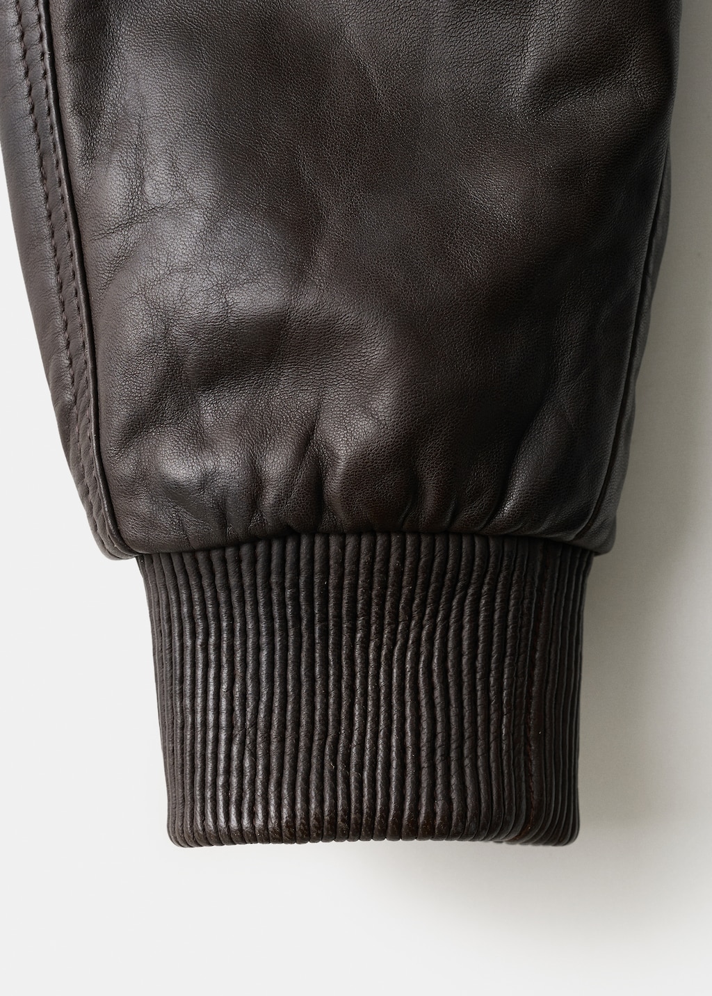 High-neck leather biker jacket - image 4