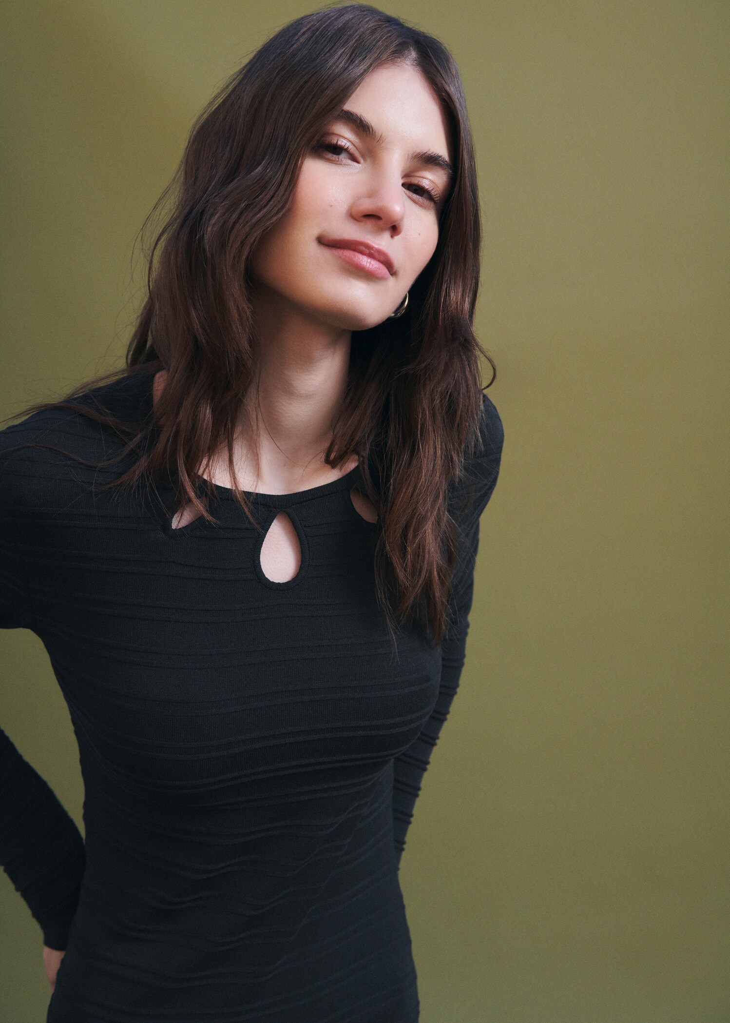 Robe longue texture rayée - Détail de l'article 5