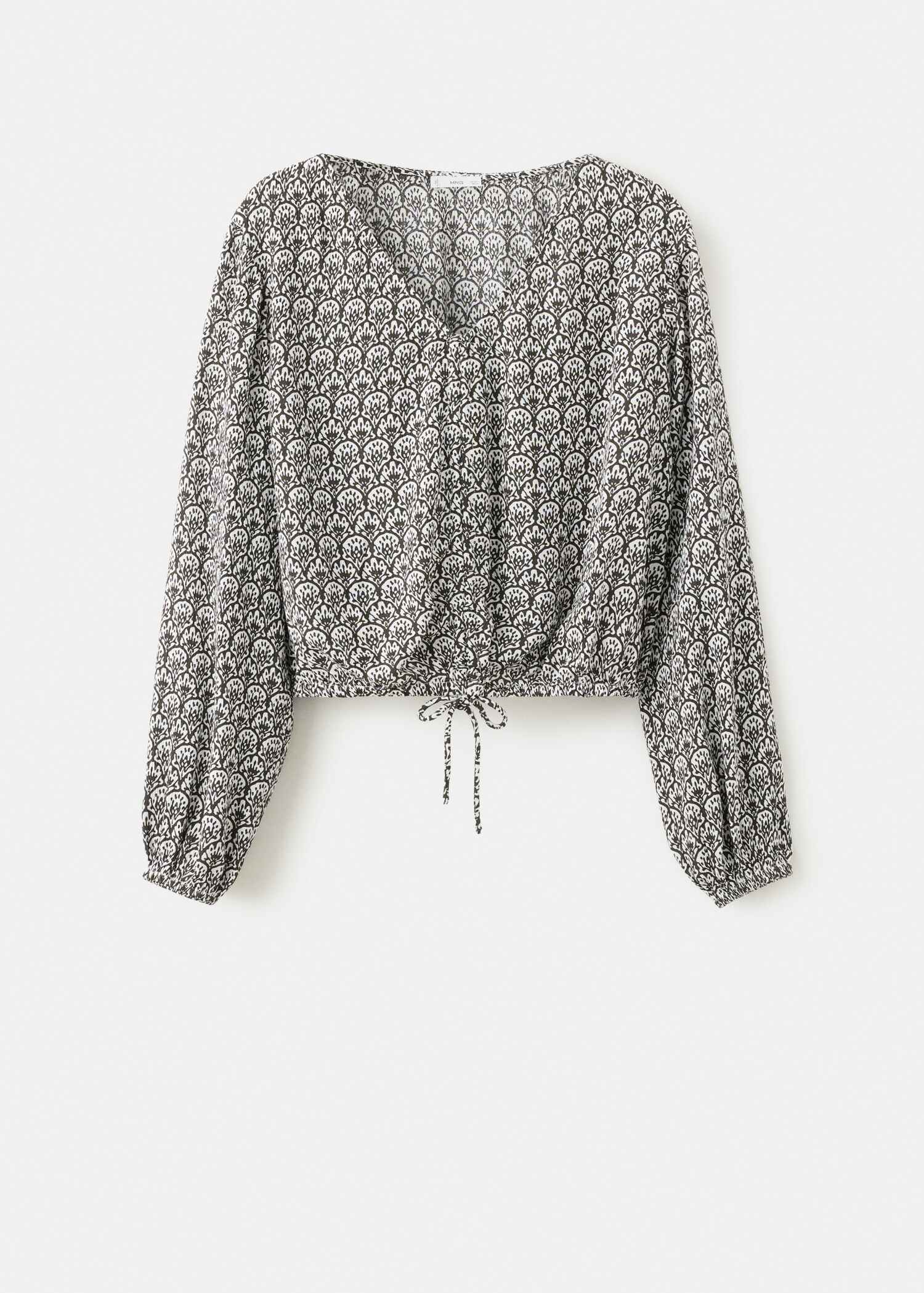 بلوزة مطبوعة منقطة - منتج دون نموذج